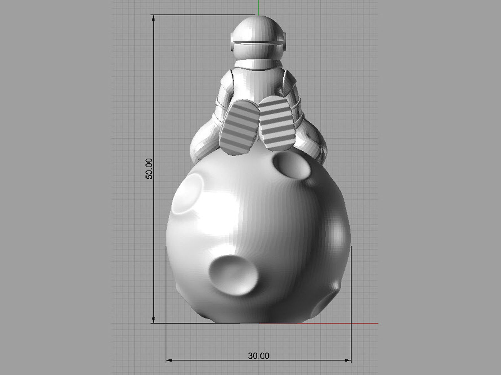 Astronaut sitting on an asteroid 0187 3D print model_3