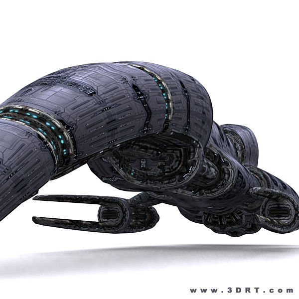 3DRT - Sci-Fi Norad Battleship - Floom Low-poly 3D model_2