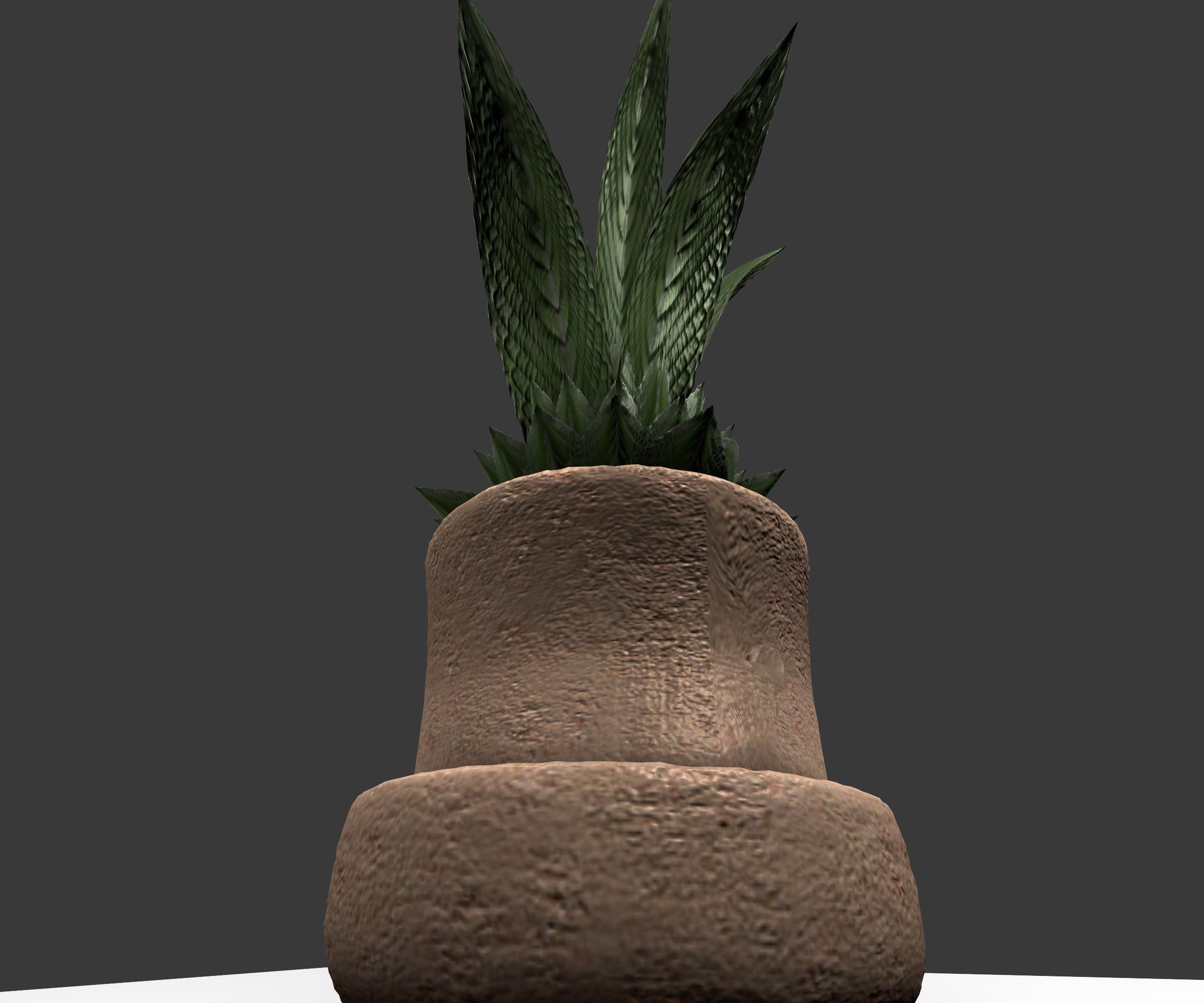 Indoor Pot Plant 3 Low-Poly Low-poly 3D model_6