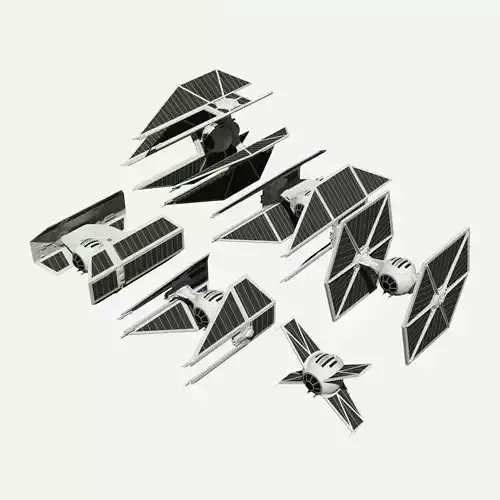 TIE fighters collection 3D model