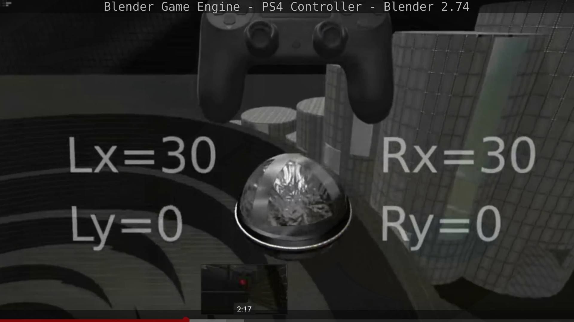 Blender Game Engine PS4 Controller Python Script Free low-poly 3D model_49