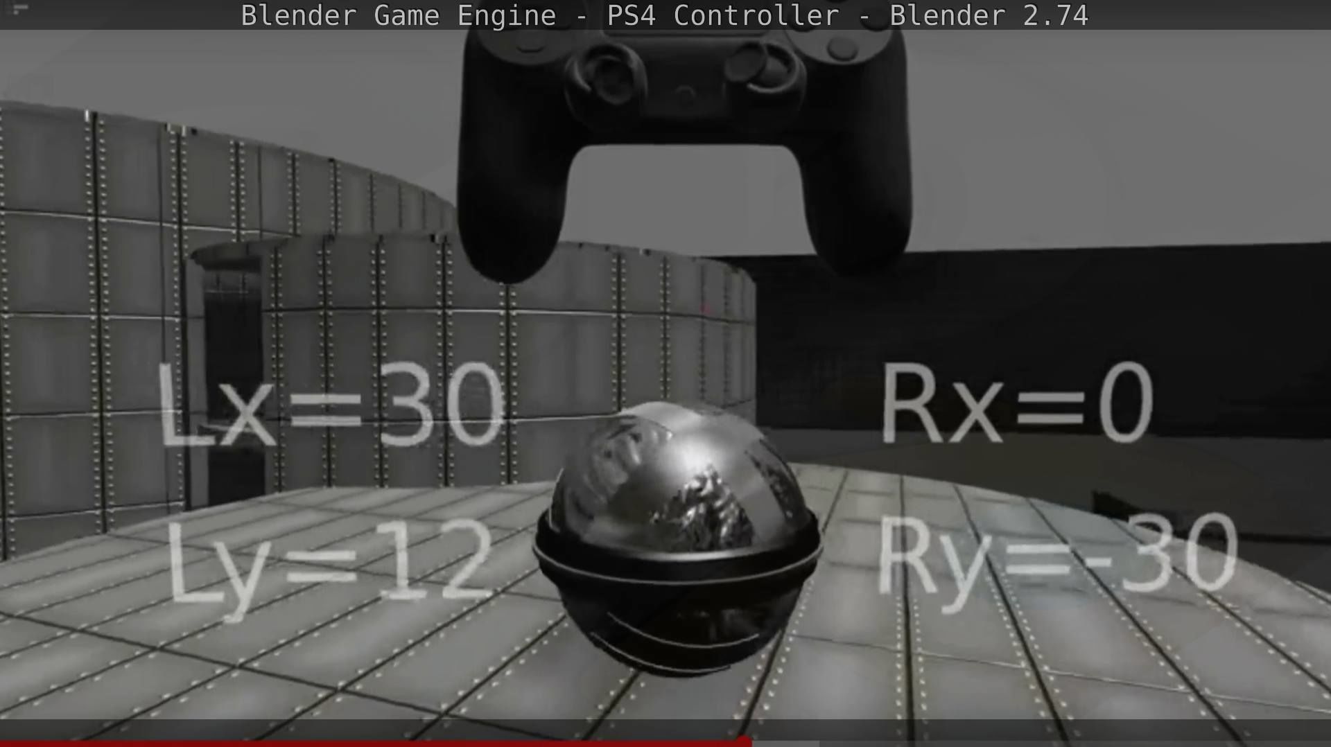 Blender Game Engine PS4 Controller Python Script Free low-poly 3D model_90
