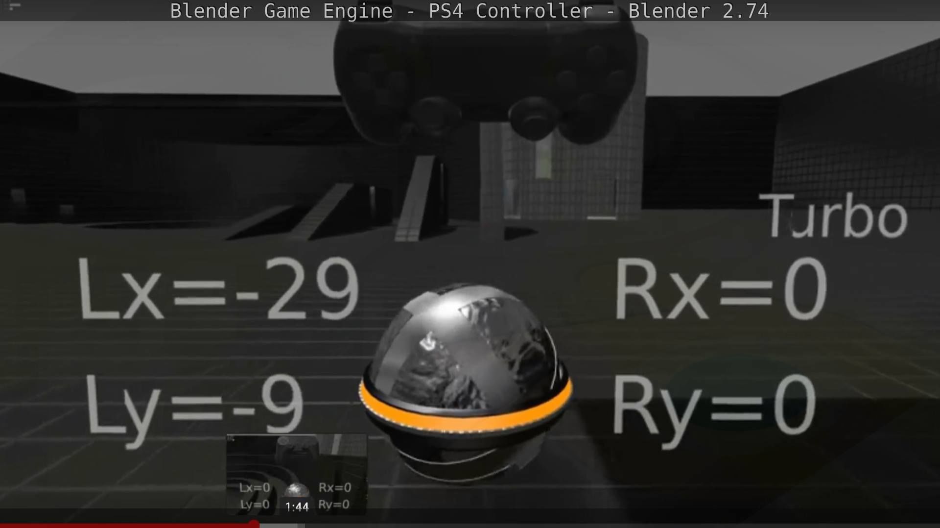 Blender Game Engine PS4 Controller Python Script Free low-poly 3D model_116