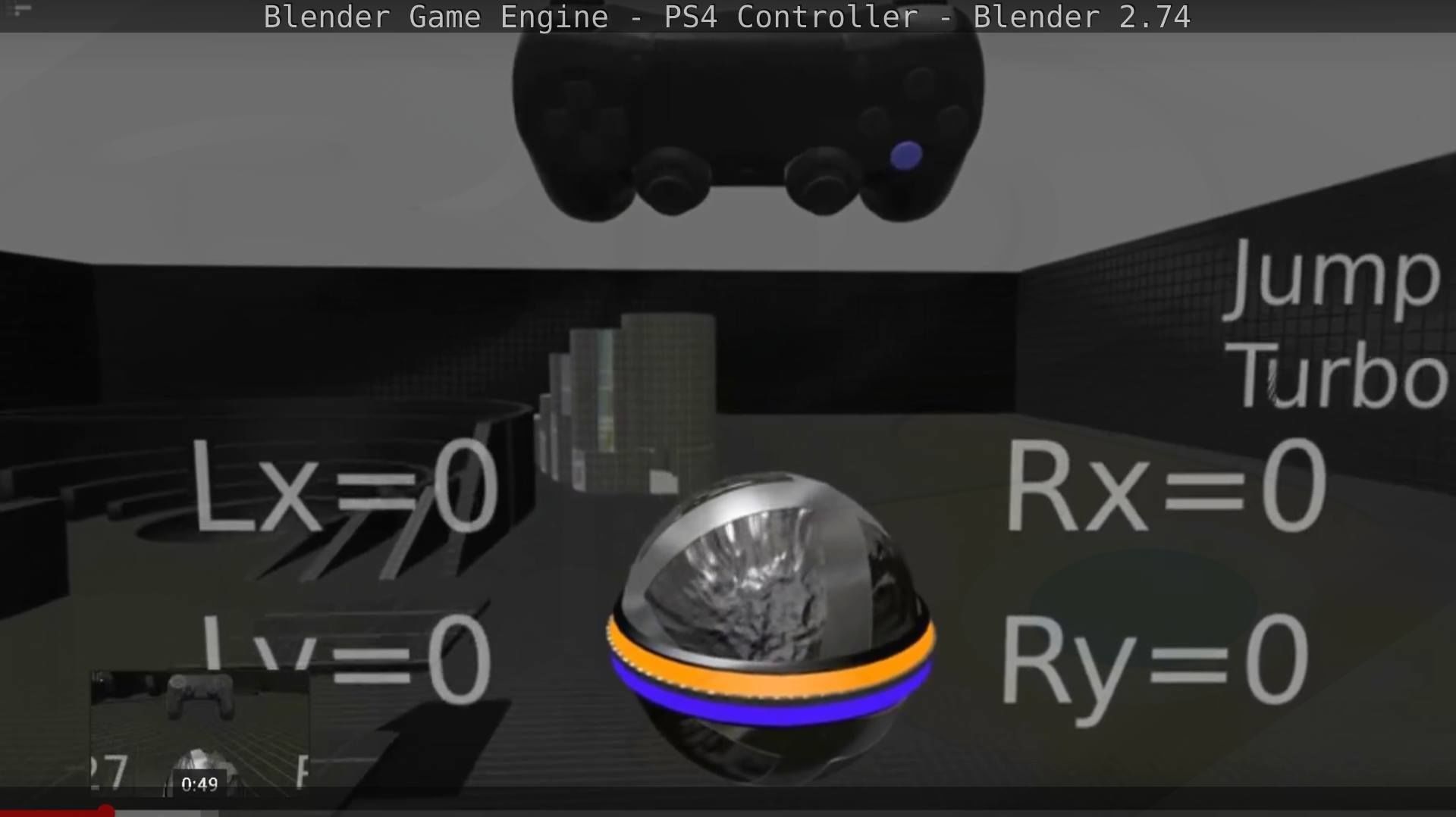 Blender Game Engine PS4 Controller Python Script Free low-poly 3D model_24