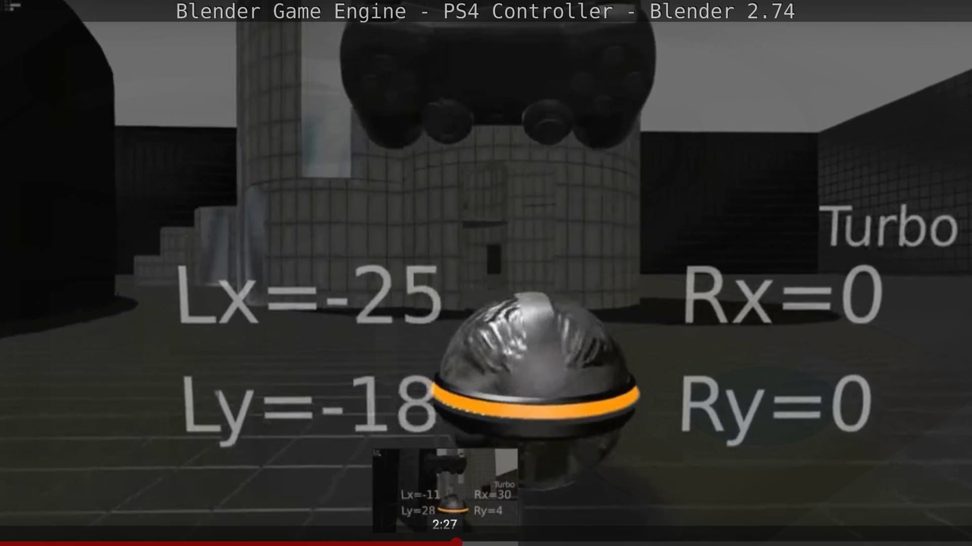Blender Game Engine PS4 Controller Python Script Free low-poly 3D model_68