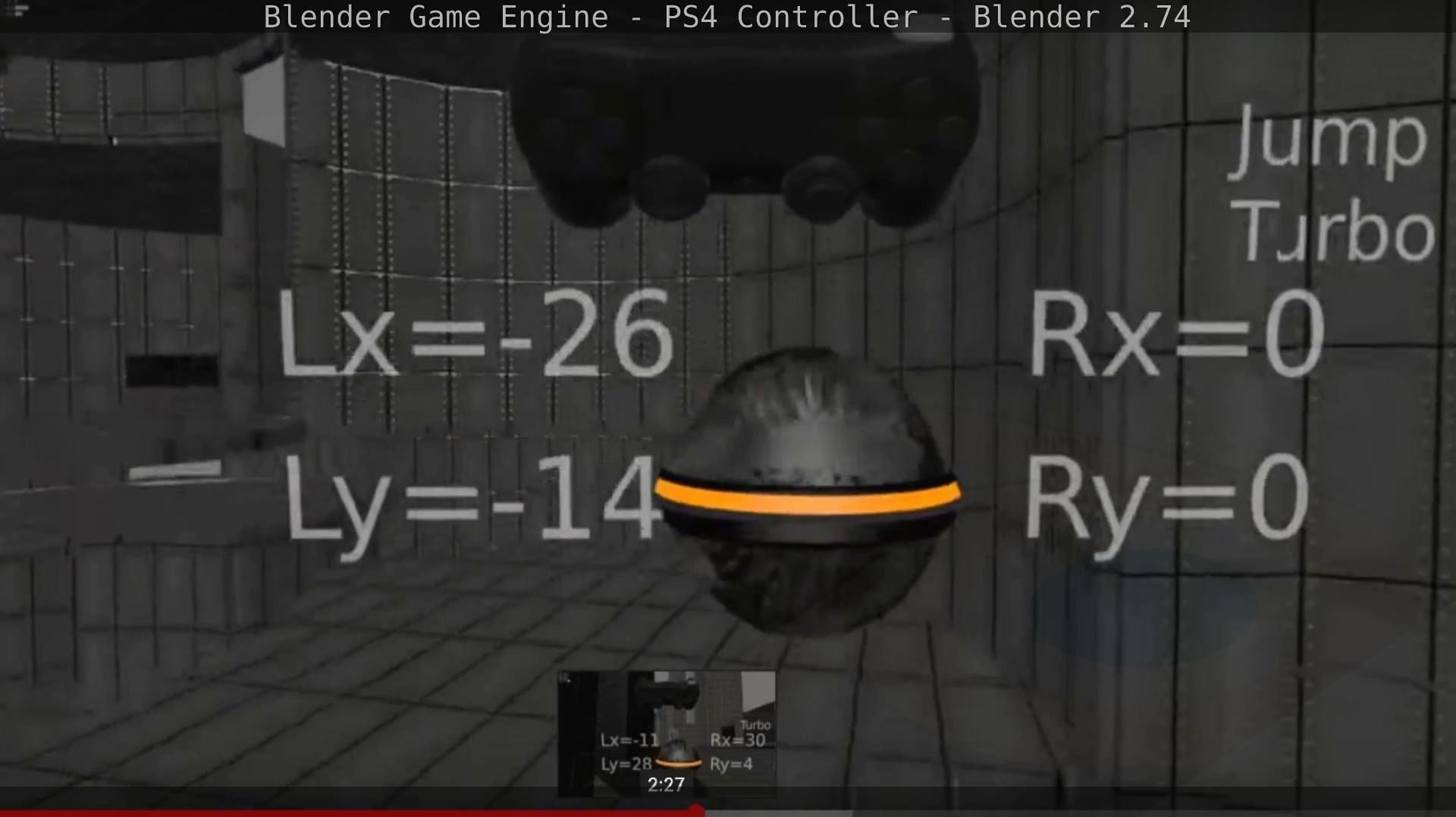 Blender Game Engine PS4 Controller Python Script Free low-poly 3D model_79