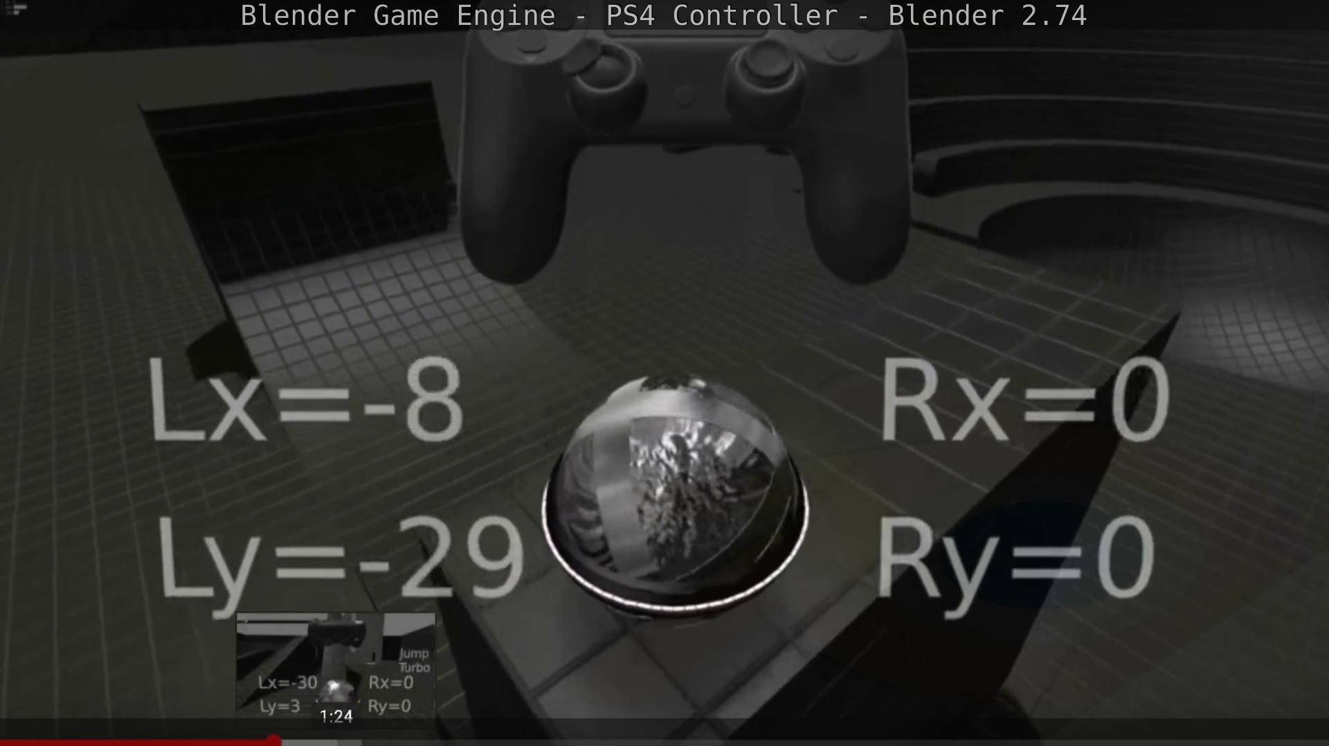 Blender Game Engine PS4 Controller Python Script Free low-poly 3D model_88