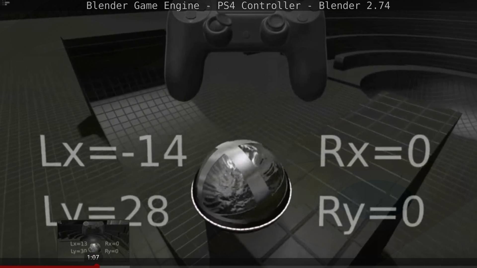 Blender Game Engine PS4 Controller Python Script Free low-poly 3D model_83