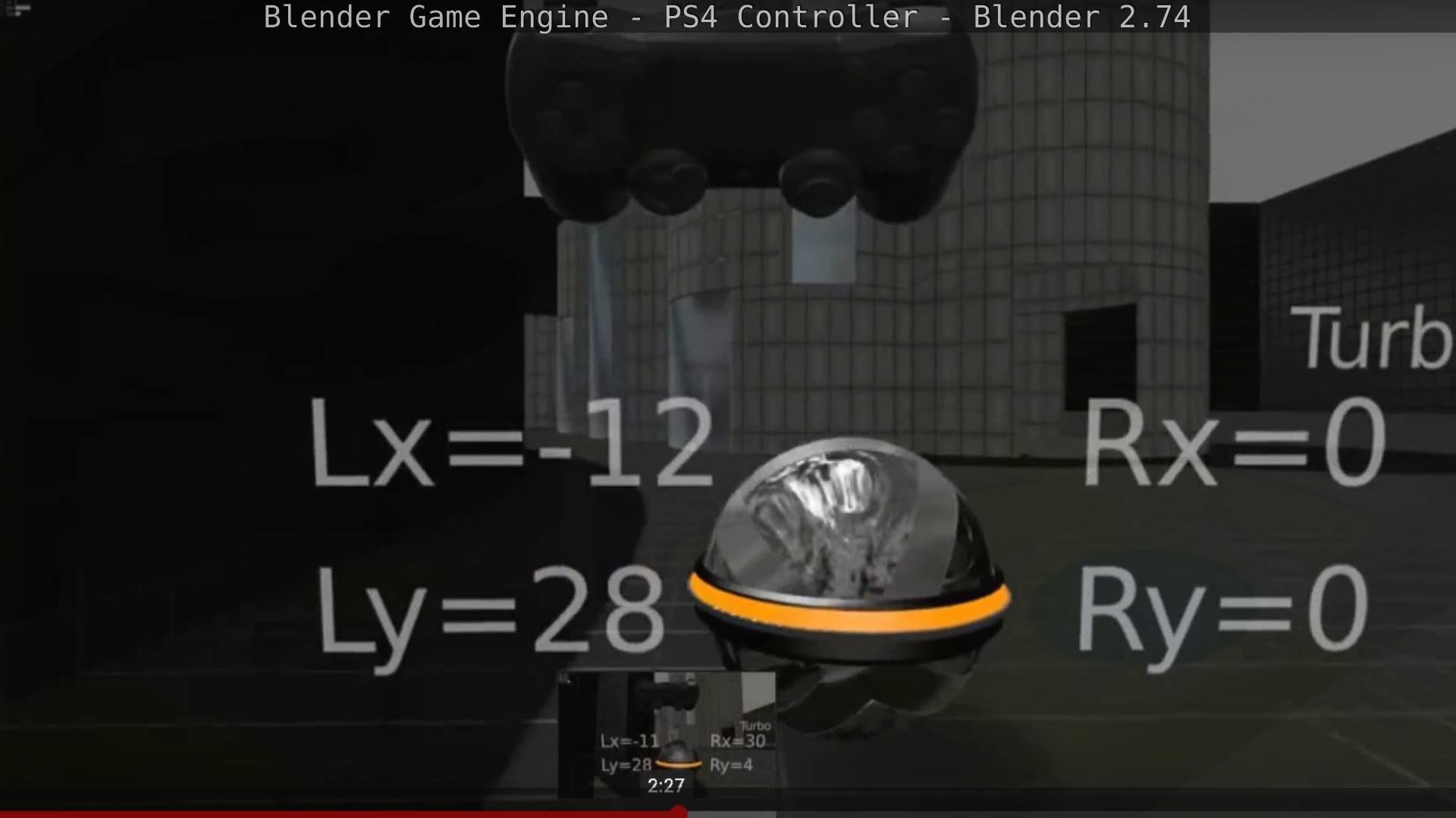 Blender Game Engine PS4 Controller Python Script Free low-poly 3D model_65