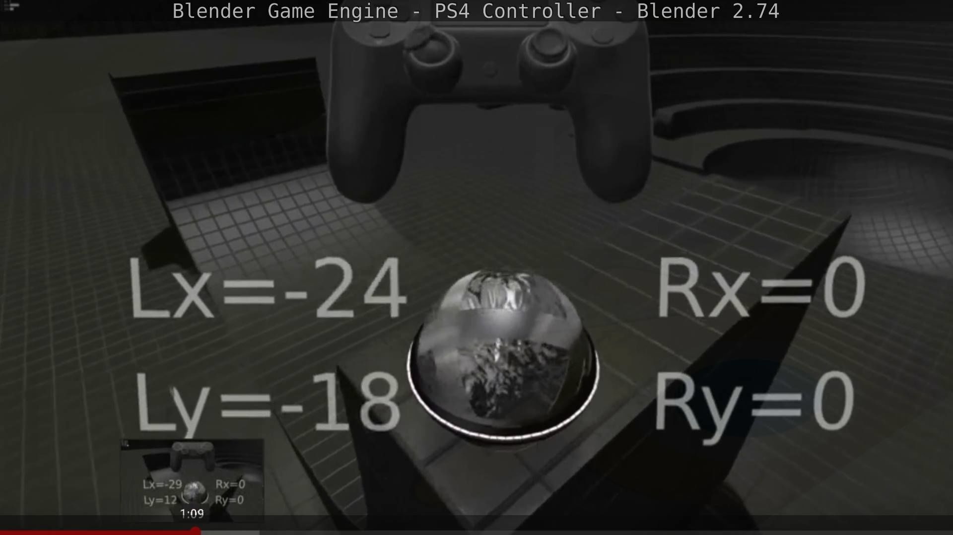 Blender Game Engine PS4 Controller Python Script Free low-poly 3D model_87