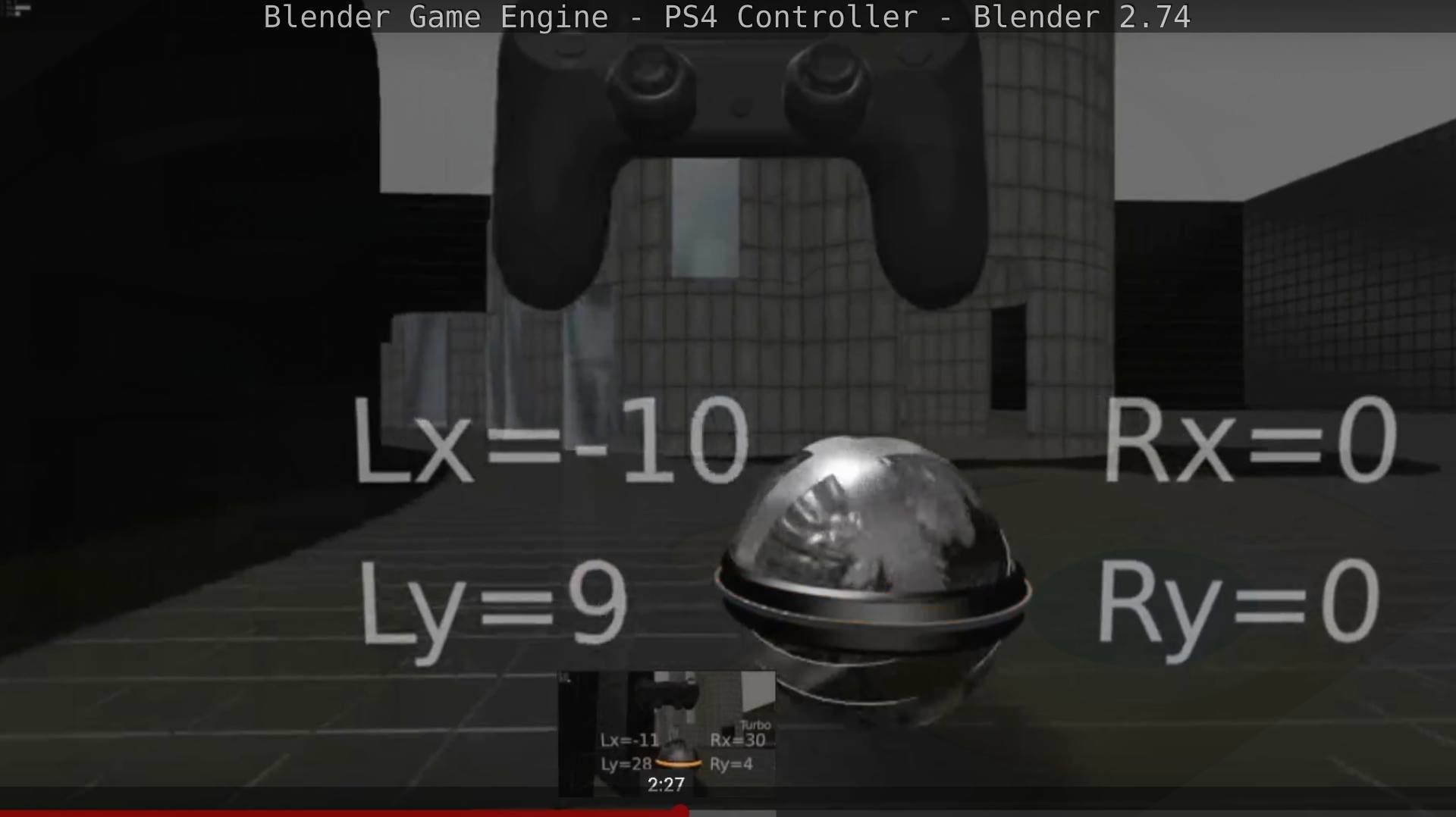 Blender Game Engine PS4 Controller Python Script Free low-poly 3D model_64