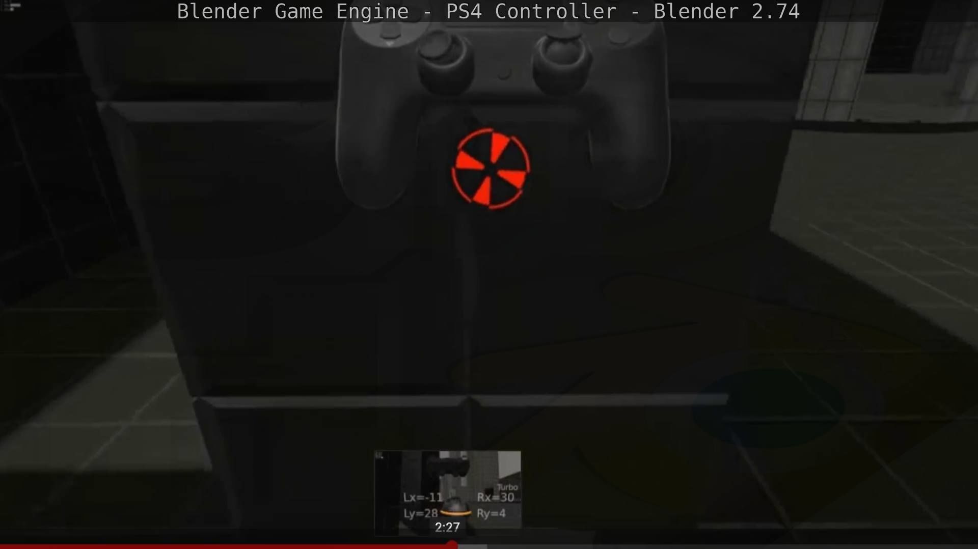 Blender Game Engine PS4 Controller Python Script Free low-poly 3D model_61