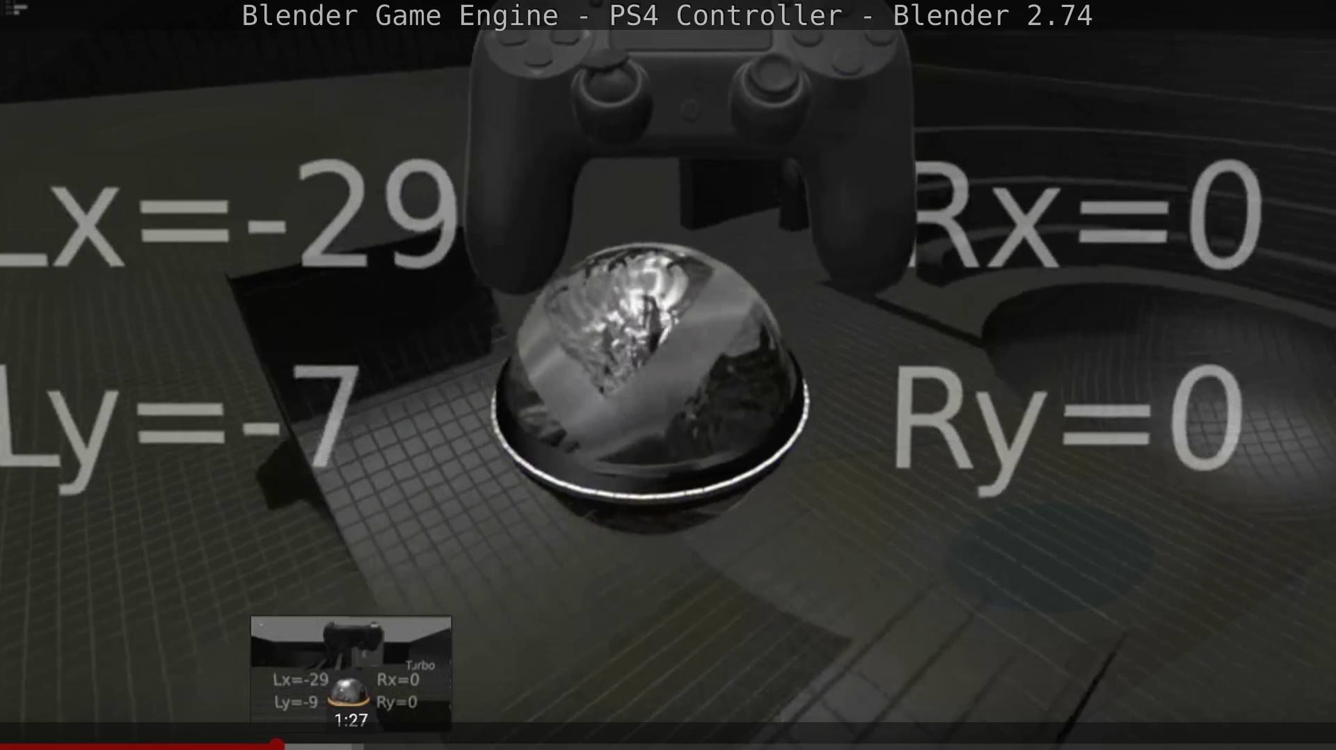 Blender Game Engine PS4 Controller Python Script Free low-poly 3D model_94