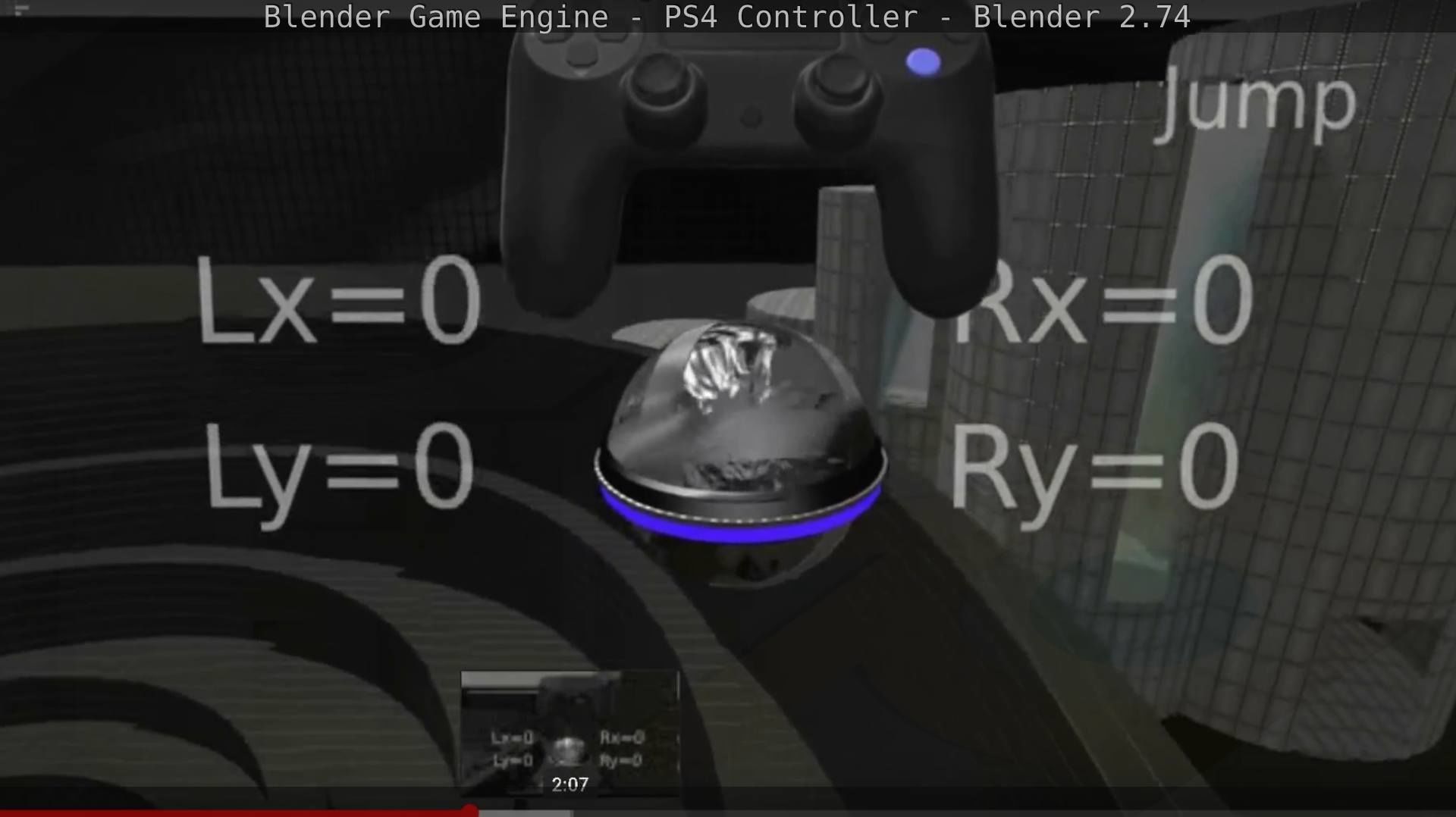 Blender Game Engine PS4 Controller Python Script Free low-poly 3D model_144