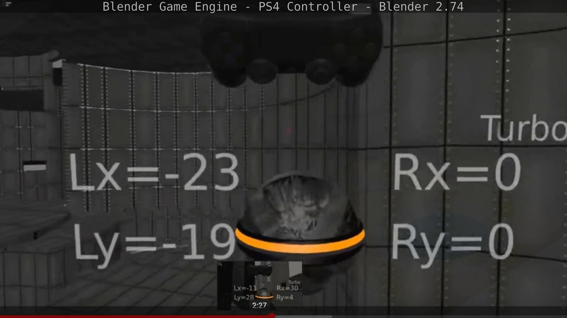 Blender Game Engine PS4 Controller Python Script Free low-poly 3D model_80