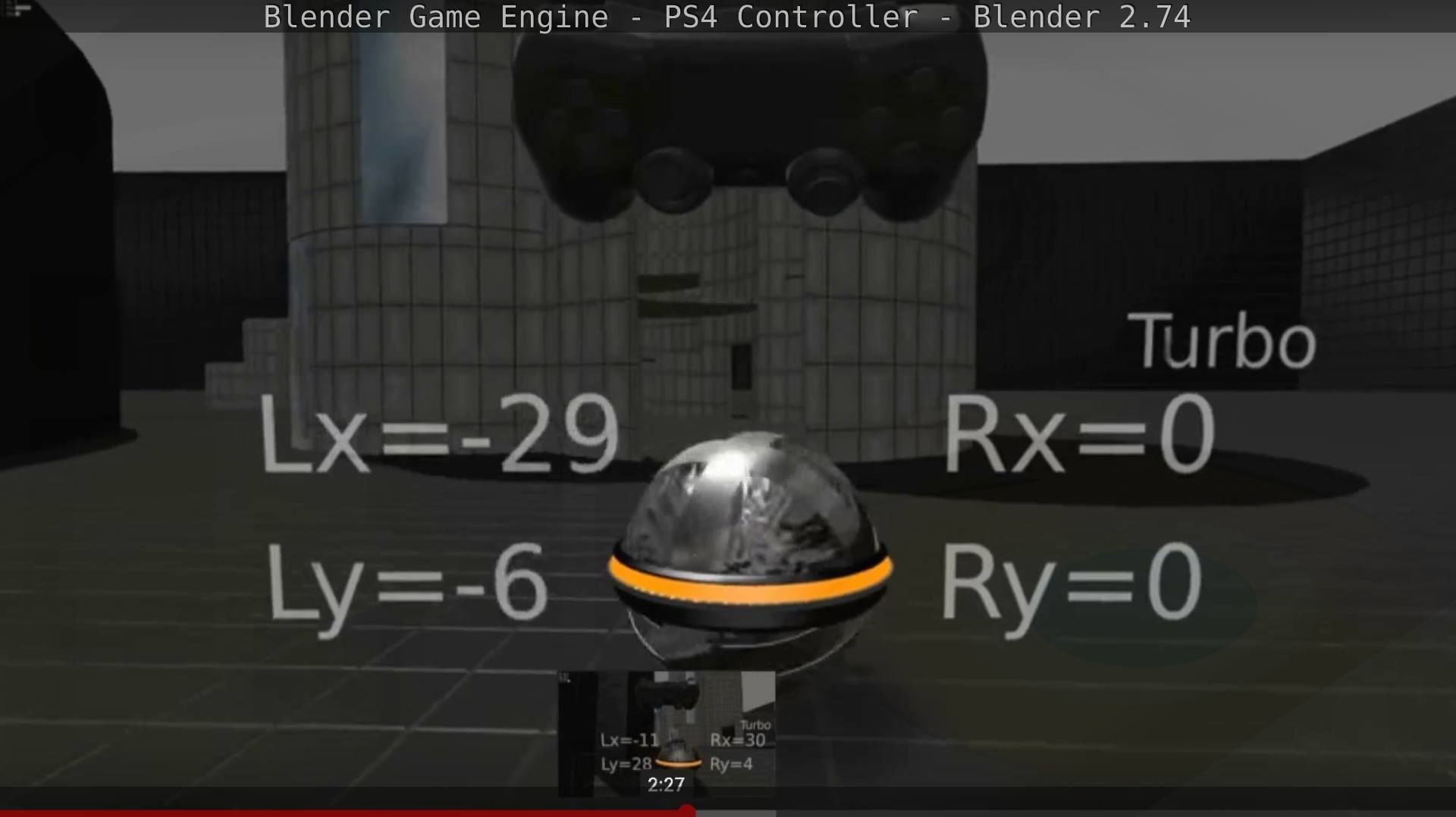 Blender Game Engine PS4 Controller Python Script Free low-poly 3D model_71