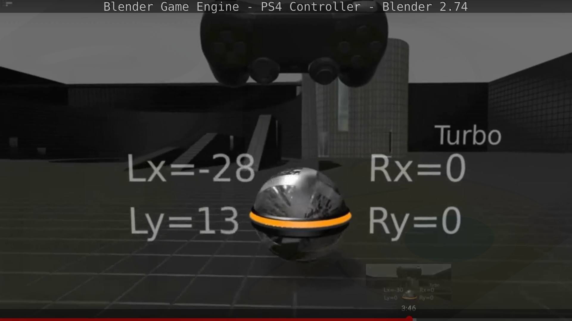 Blender Game Engine PS4 Controller Python Script Free low-poly 3D model_107