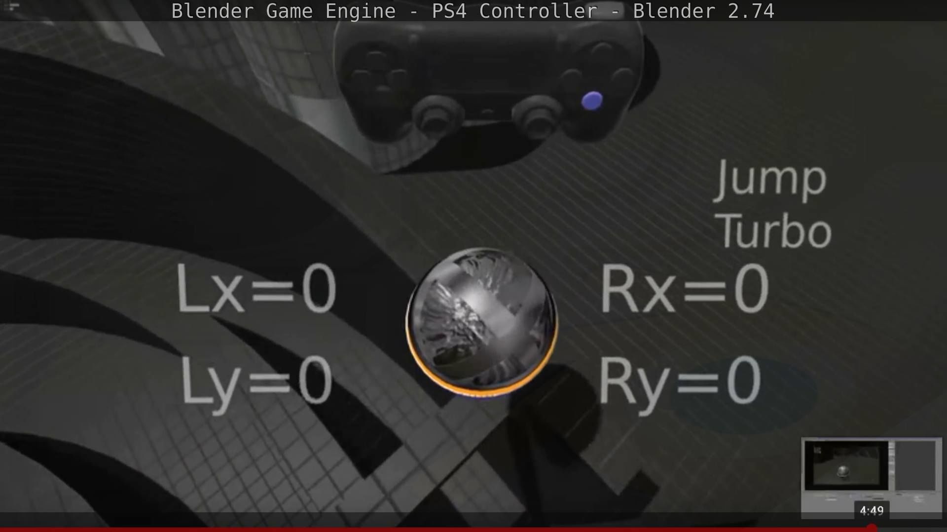 Blender Game Engine PS4 Controller Python Script Free low-poly 3D model_146