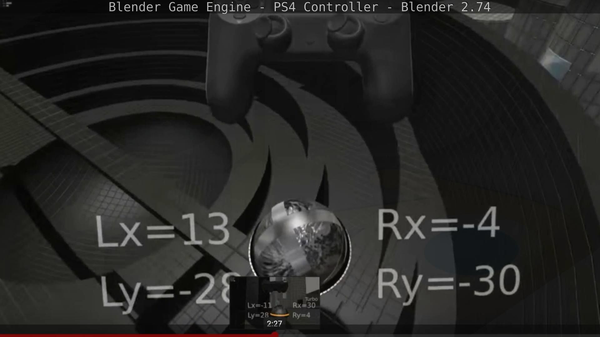 Blender Game Engine PS4 Controller Python Script Free low-poly 3D model_158