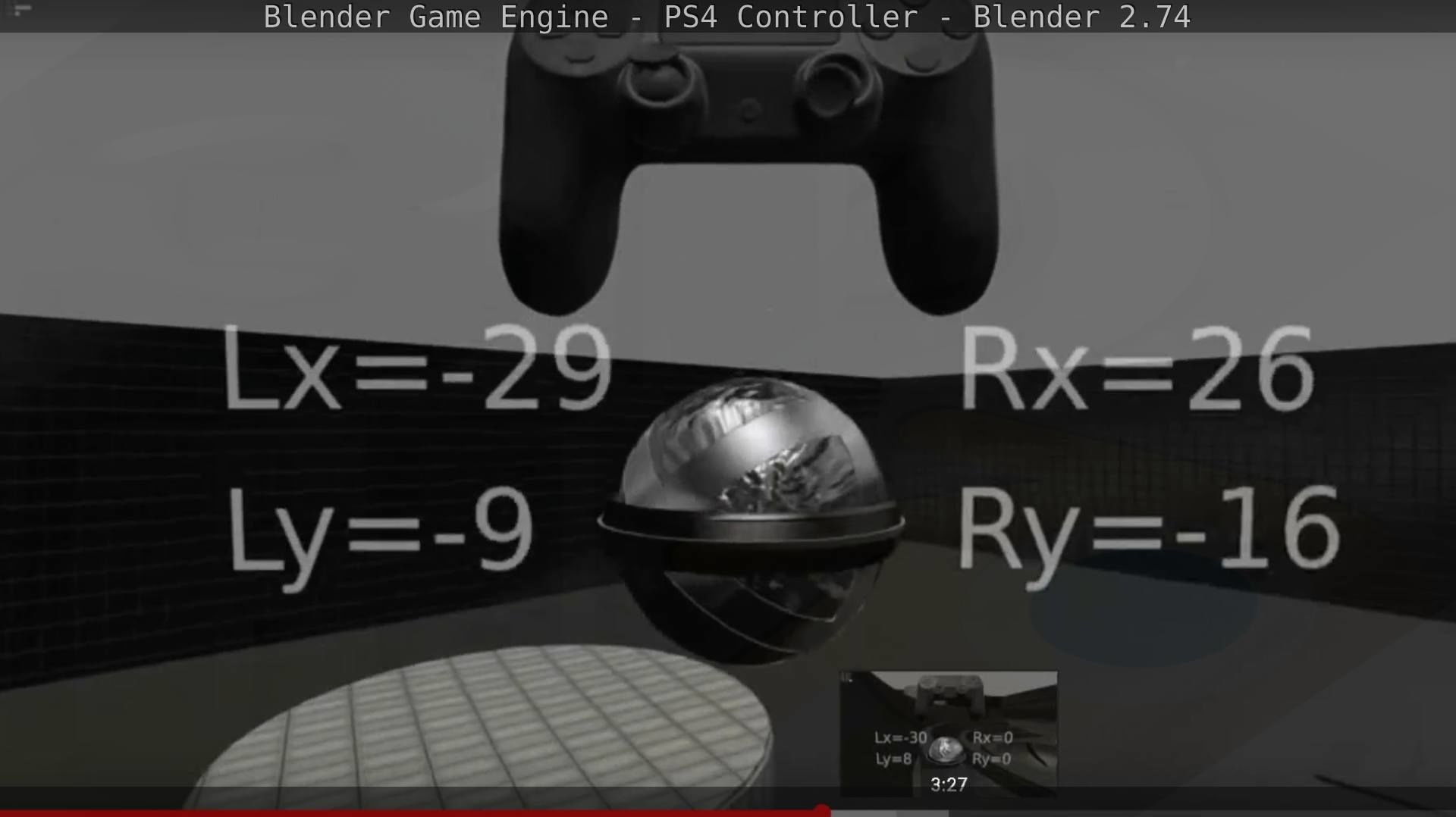 Blender Game Engine PS4 Controller Python Script Free low-poly 3D model_95