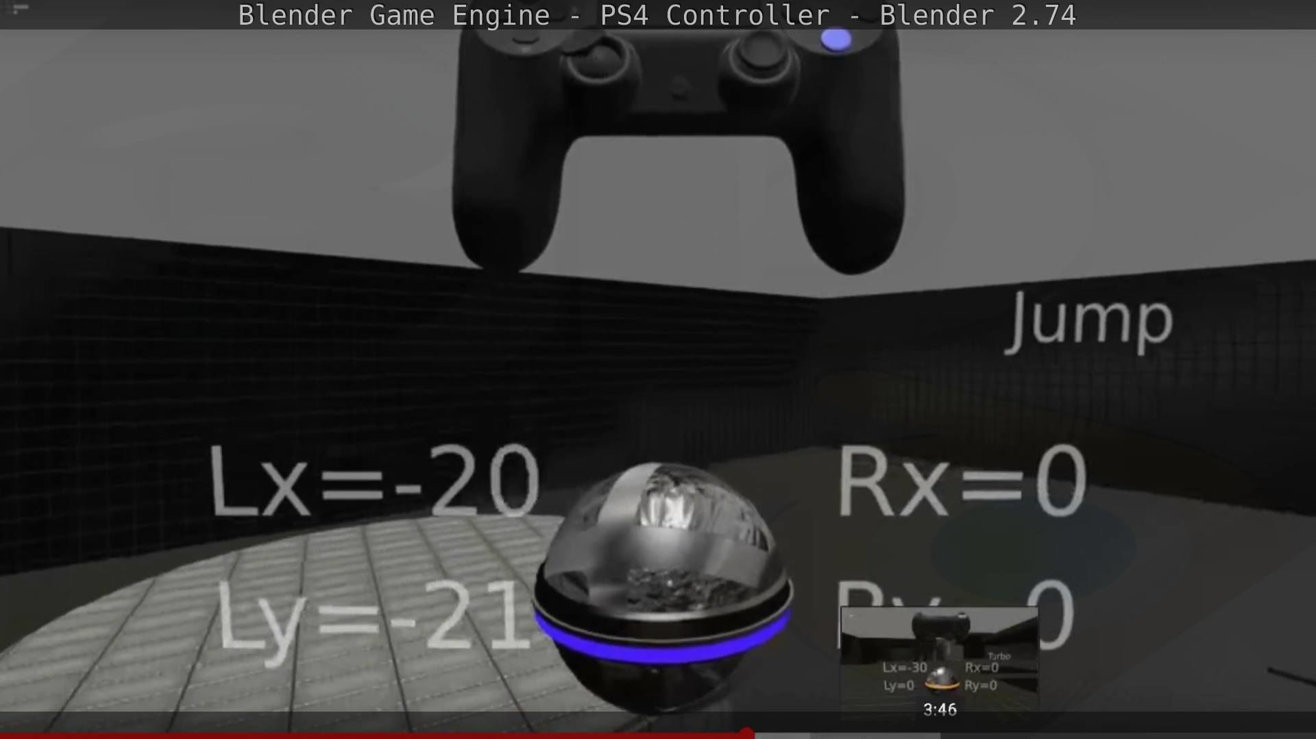 Blender Game Engine PS4 Controller Python Script Free low-poly 3D model_99