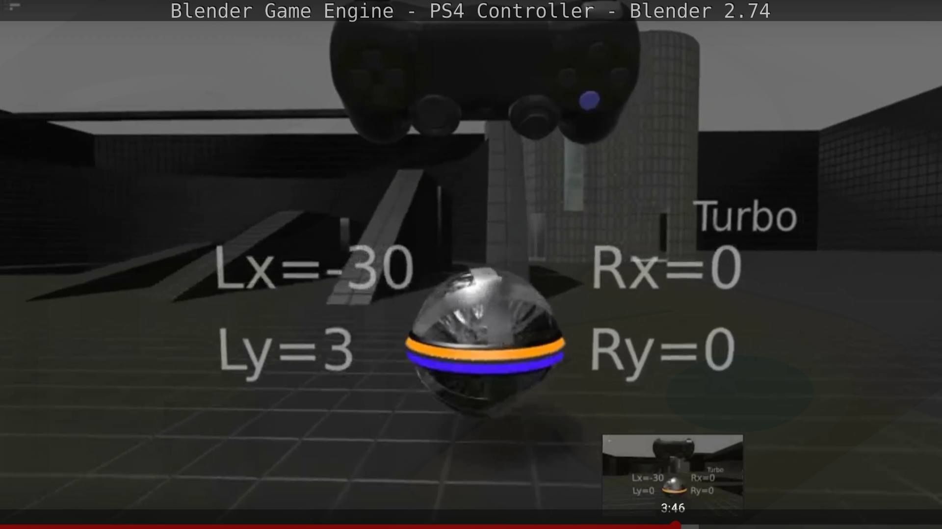 Blender Game Engine PS4 Controller Python Script Free low-poly 3D model_109