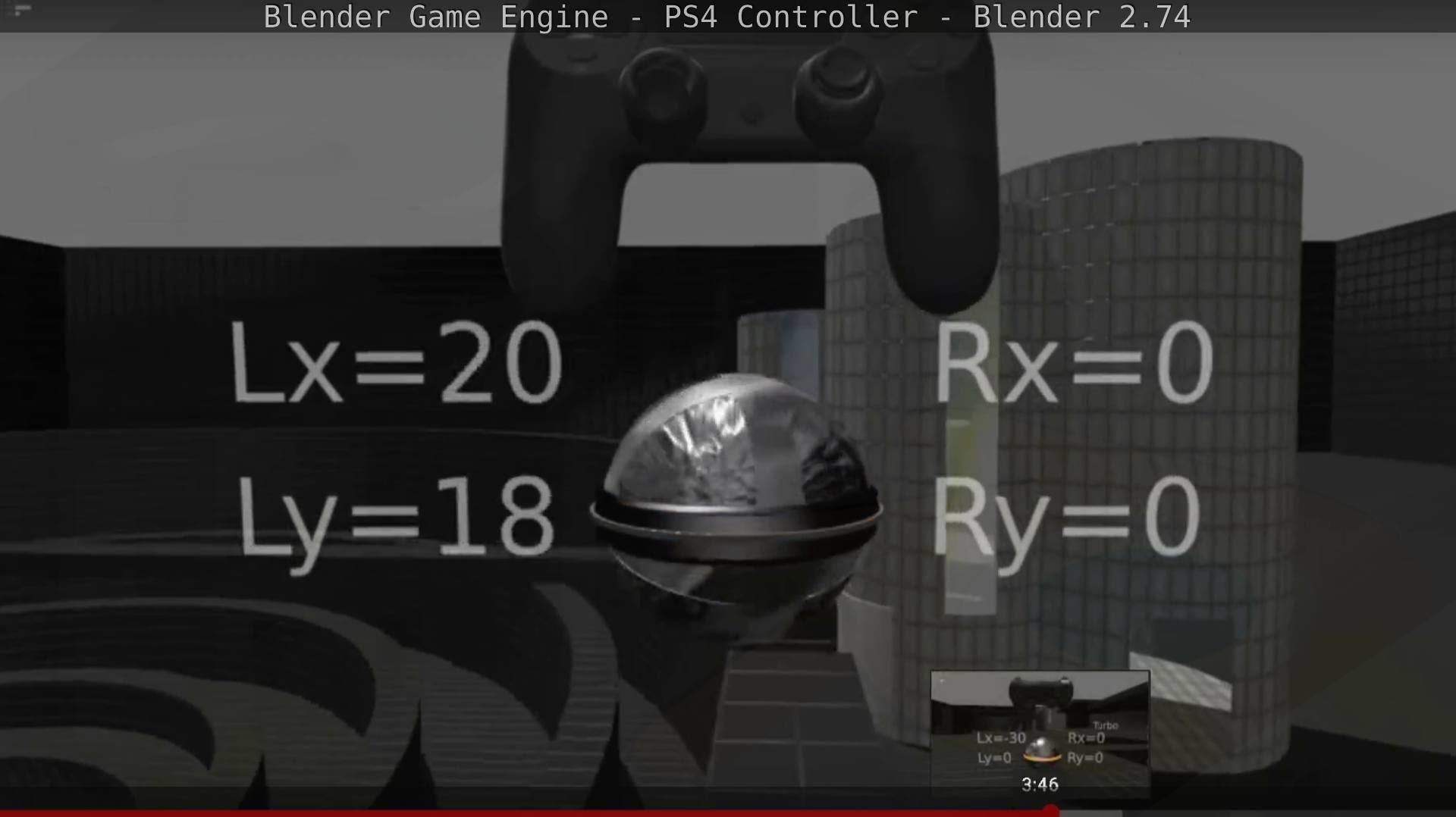Blender Game Engine PS4 Controller Python Script Free low-poly 3D model_113