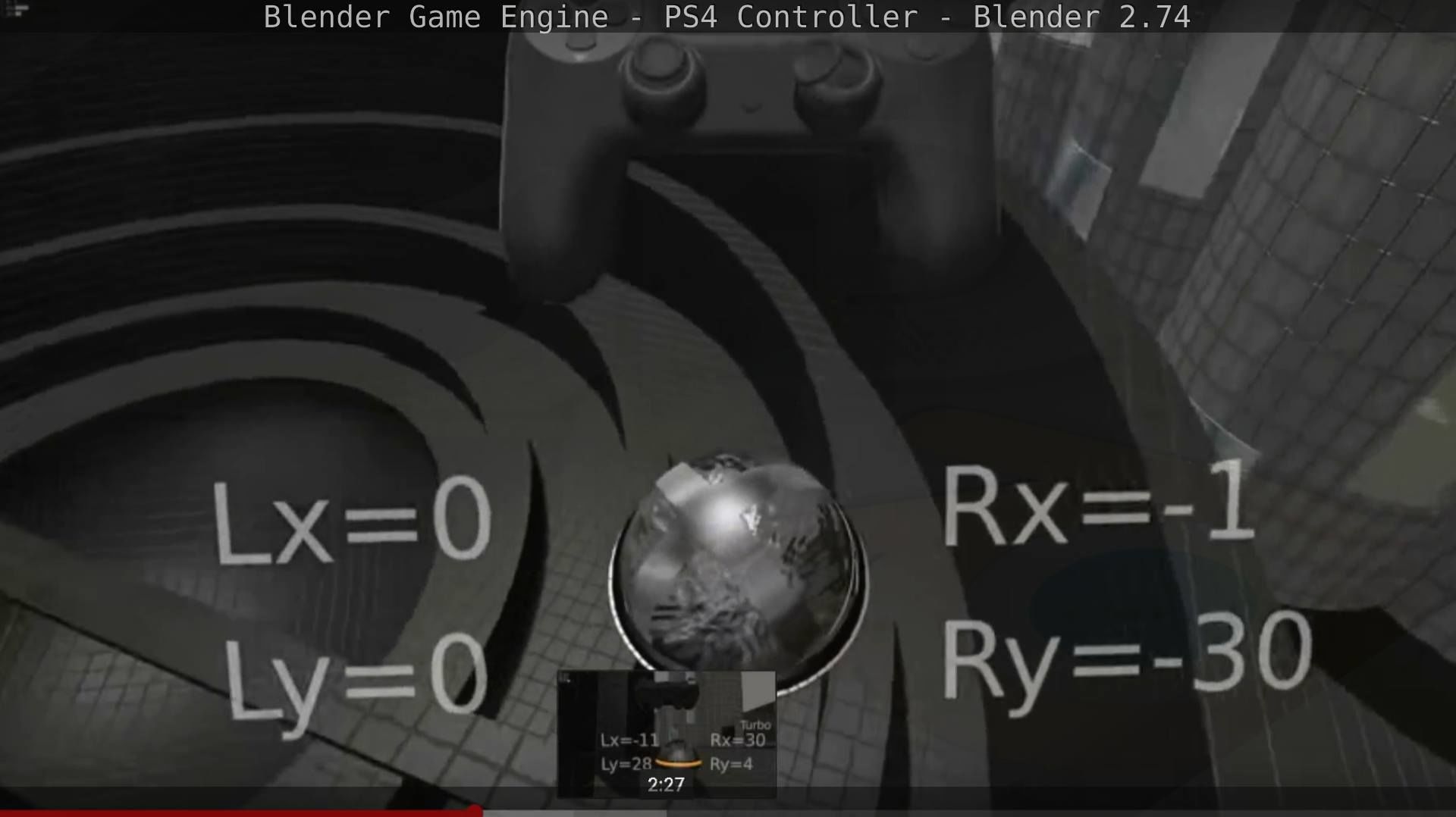 Blender Game Engine PS4 Controller Python Script Free low-poly 3D model_153