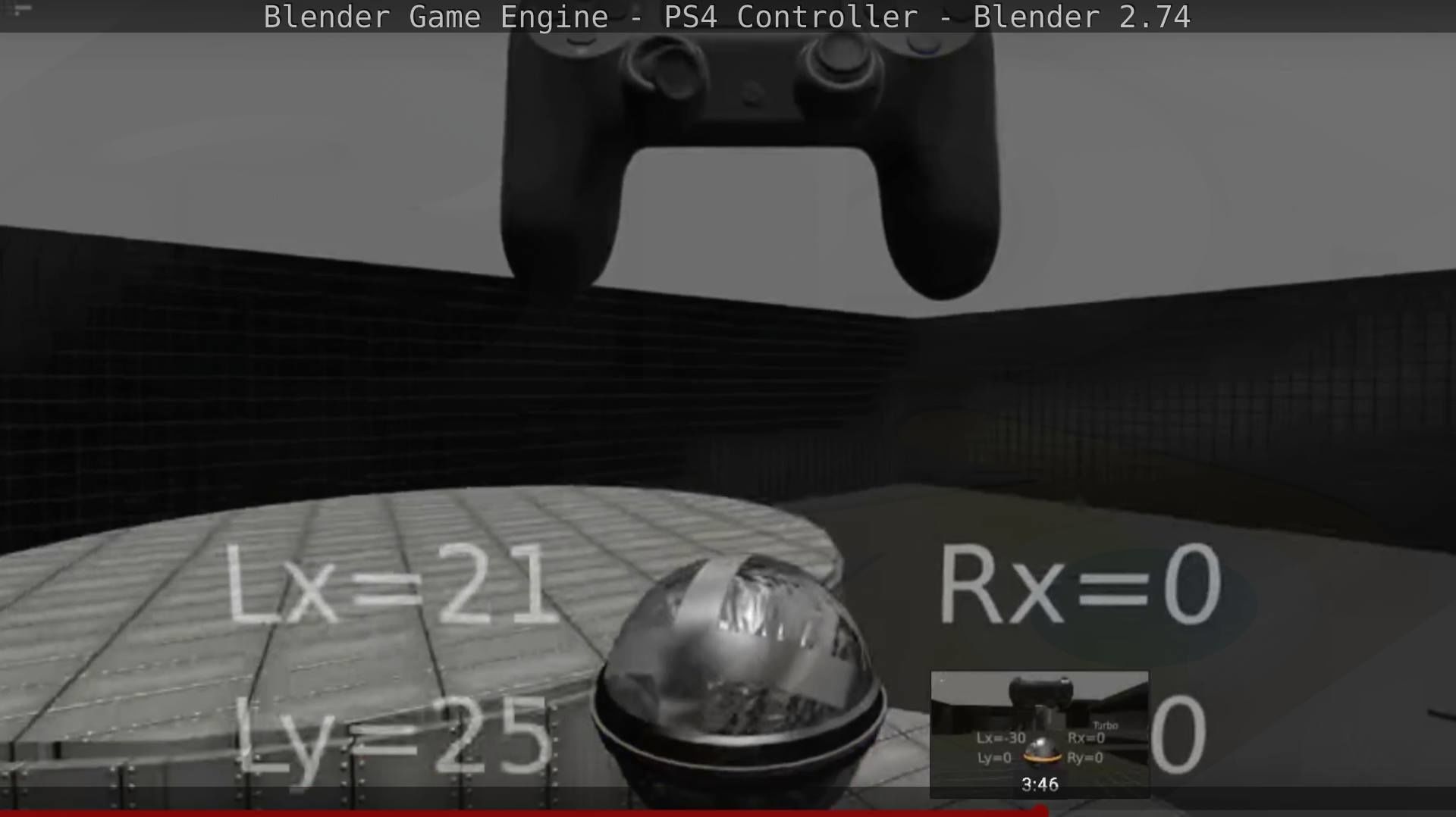 Blender Game Engine PS4 Controller Python Script Free low-poly 3D model_100