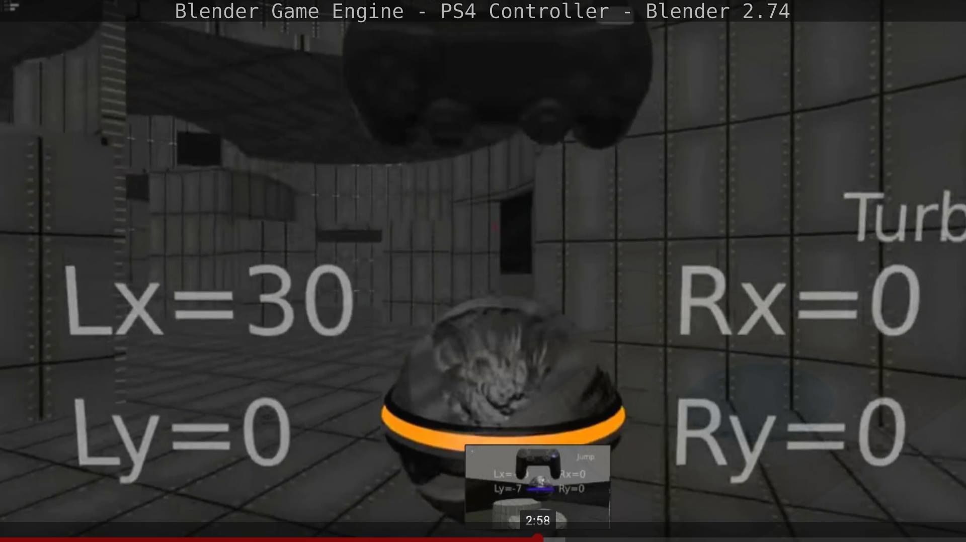 Blender Game Engine PS4 Controller Python Script Free low-poly 3D model_85
