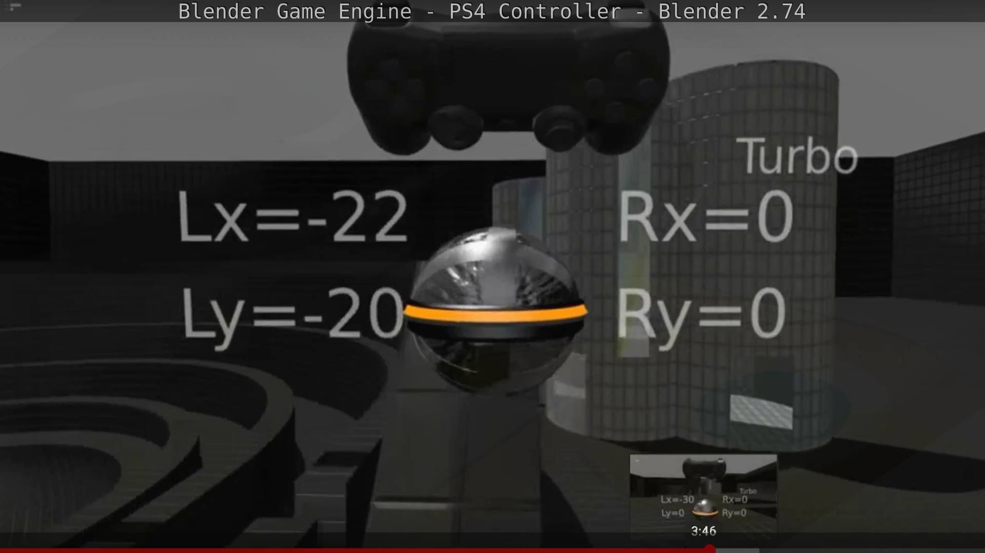 Blender Game Engine PS4 Controller Python Script Free low-poly 3D model_112