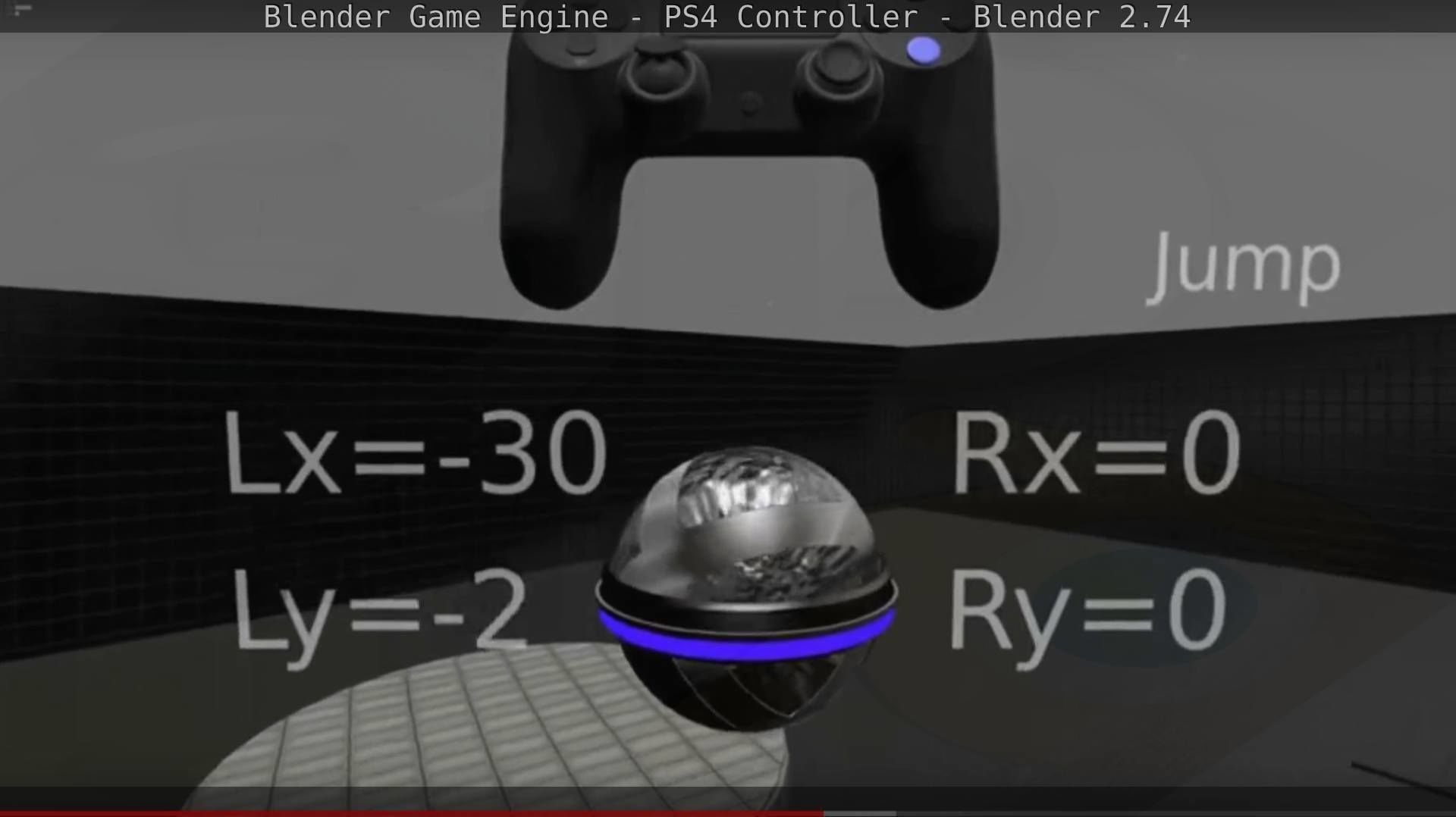 Blender Game Engine PS4 Controller Python Script Free low-poly 3D model_98