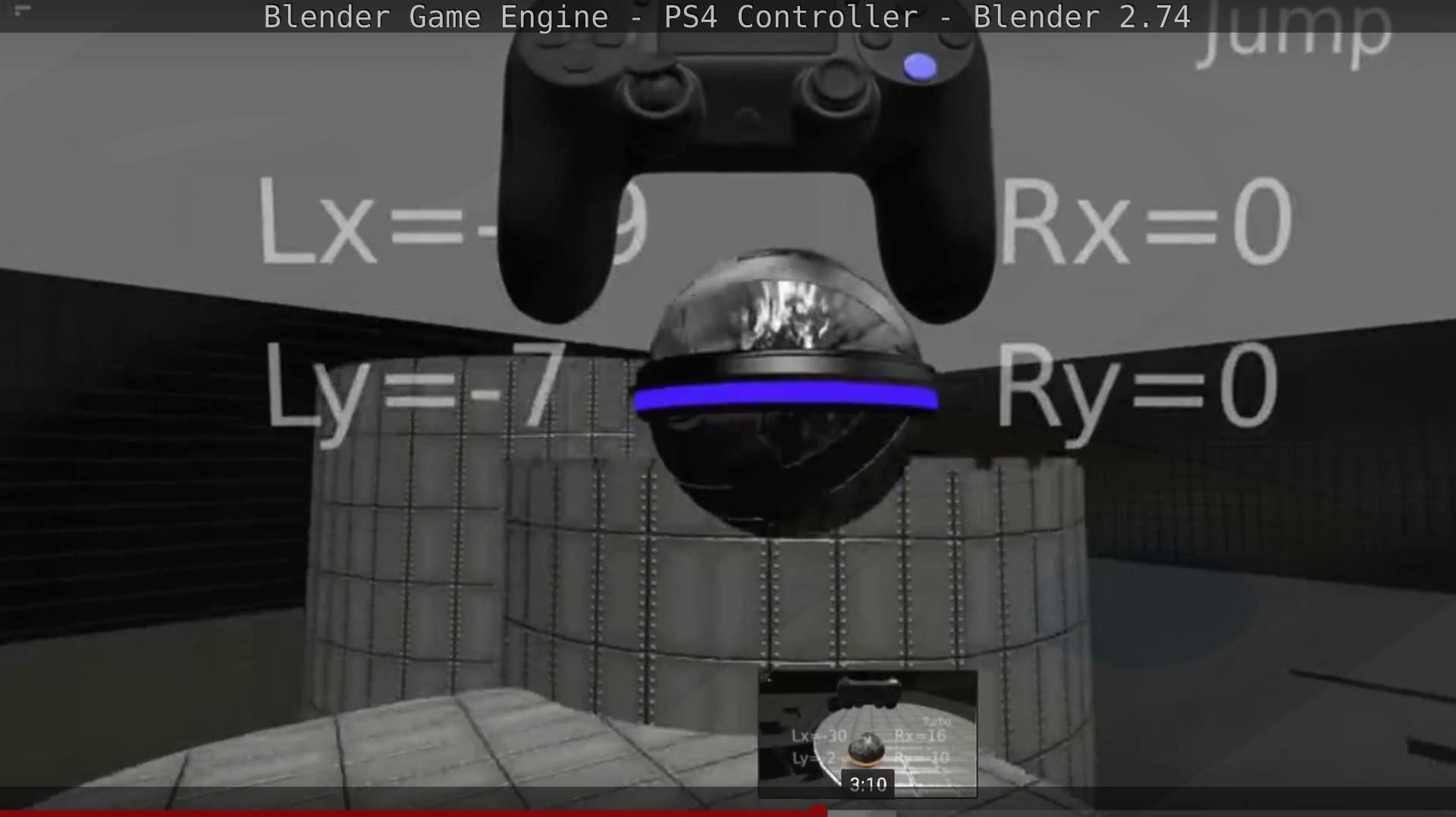 Blender Game Engine PS4 Controller Python Script Free low-poly 3D model_91