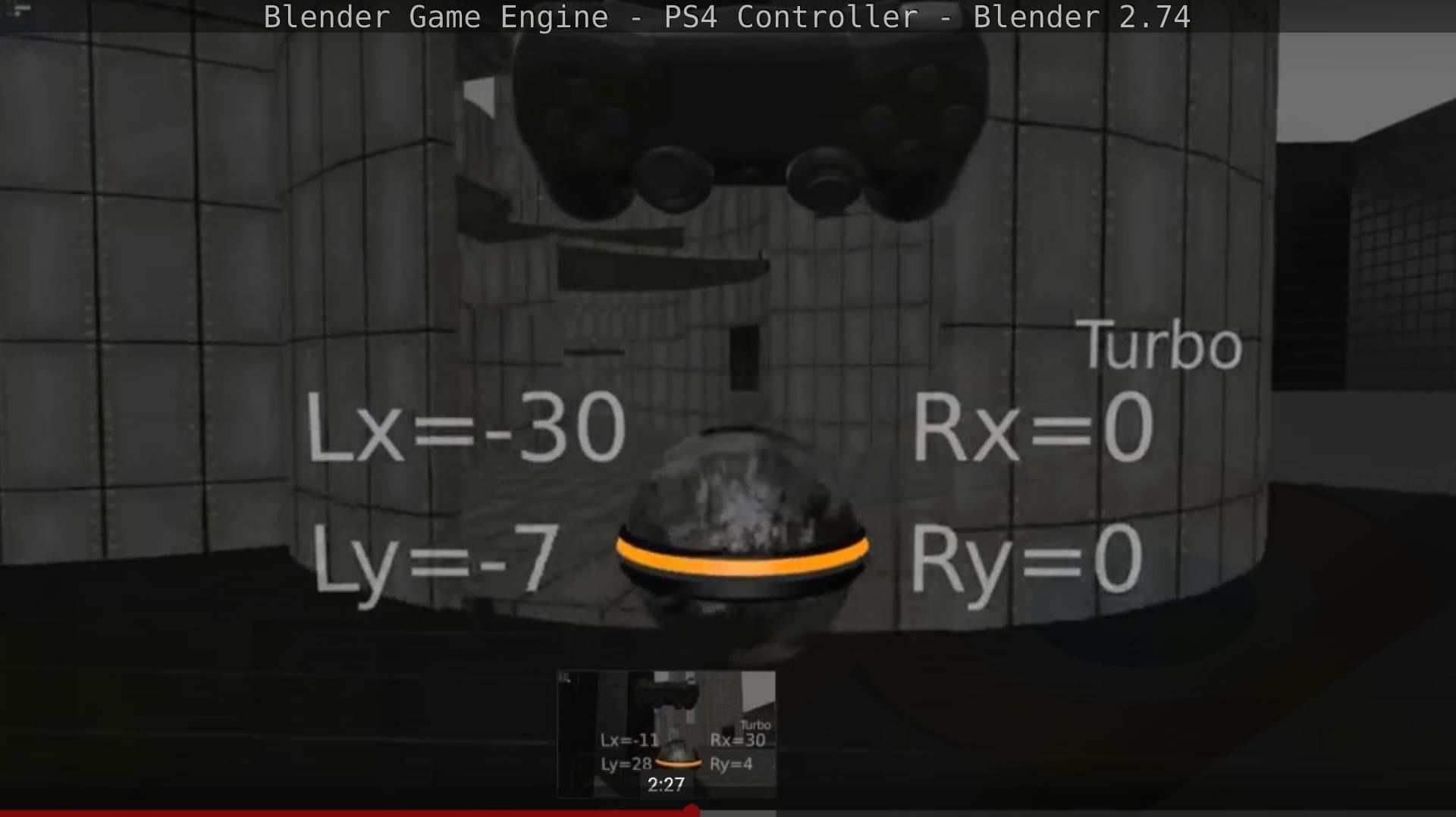 Blender Game Engine PS4 Controller Python Script Free low-poly 3D model_76