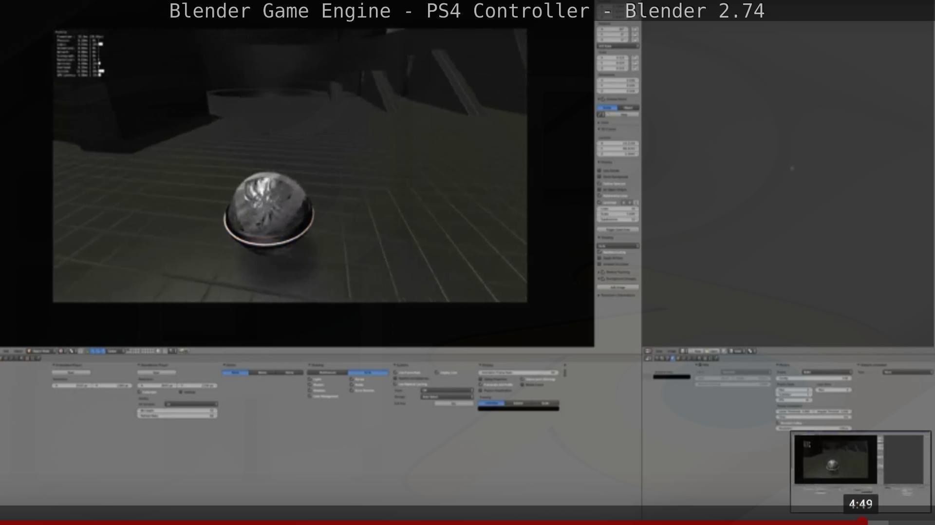 Blender Game Engine PS4 Controller Python Script Free low-poly 3D model_148