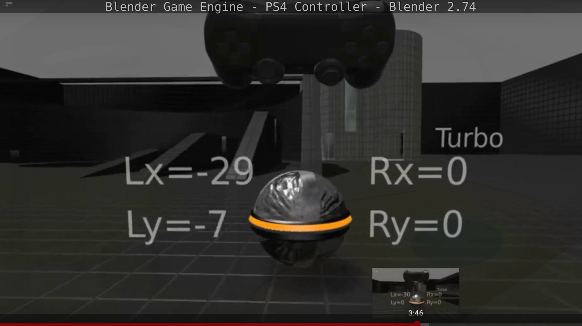 Blender Game Engine PS4 Controller Python Script Free low-poly 3D model_108