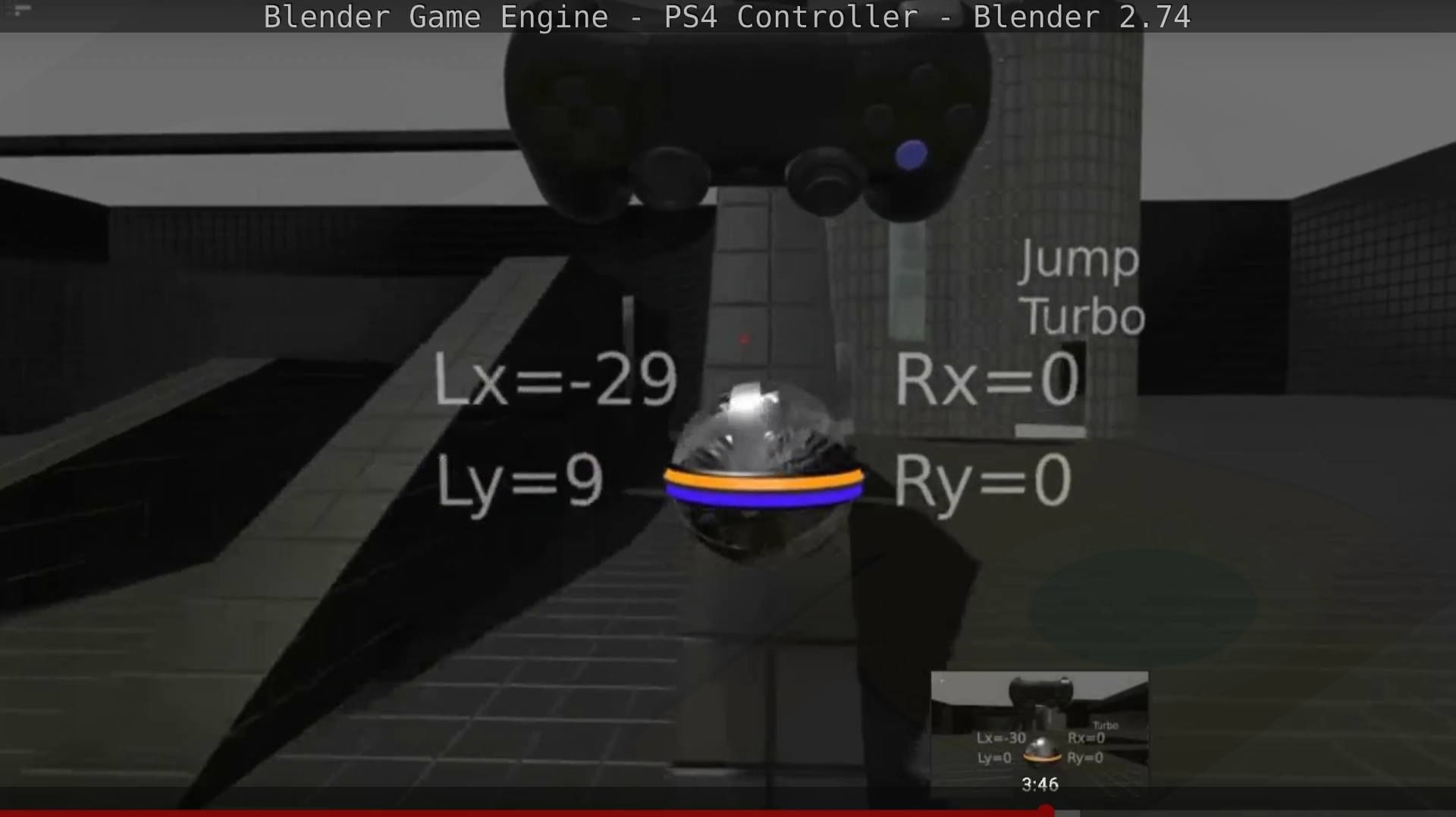 Blender Game Engine PS4 Controller Python Script Free low-poly 3D model_114
