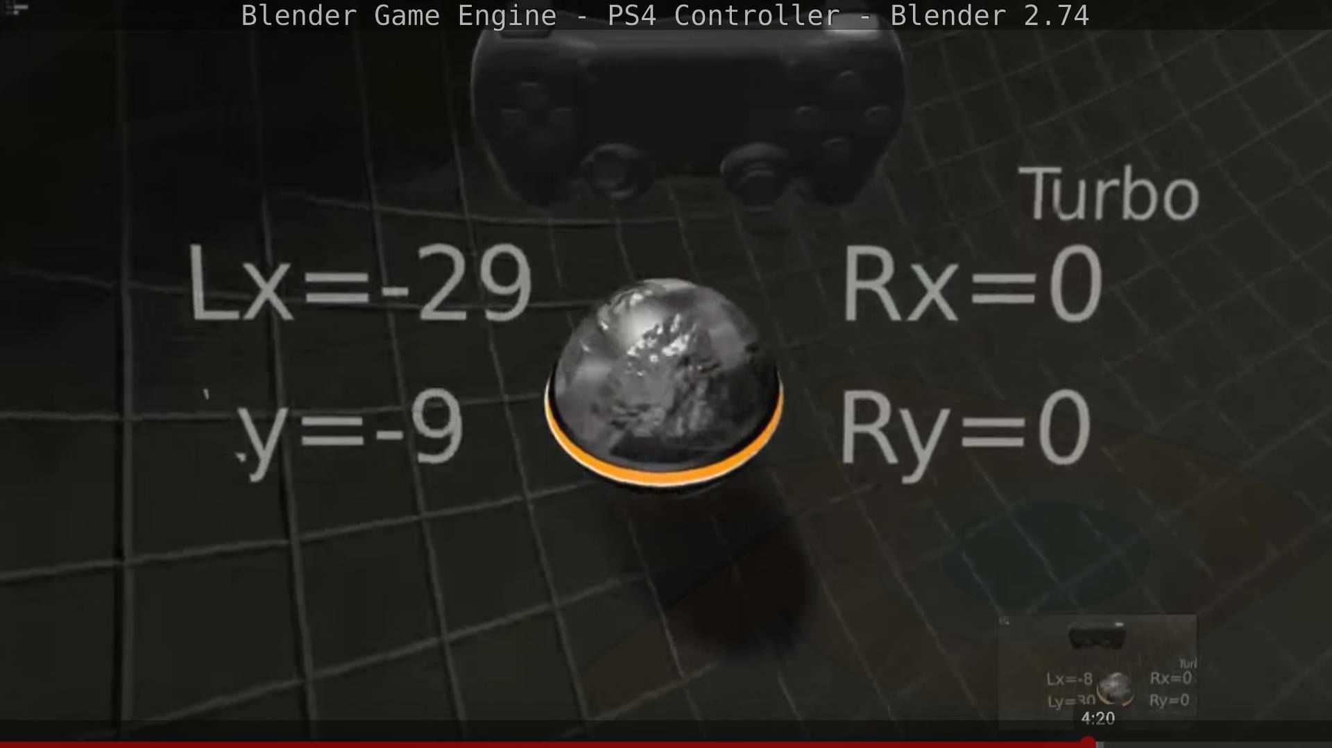 Blender Game Engine PS4 Controller Python Script Free low-poly 3D model_123