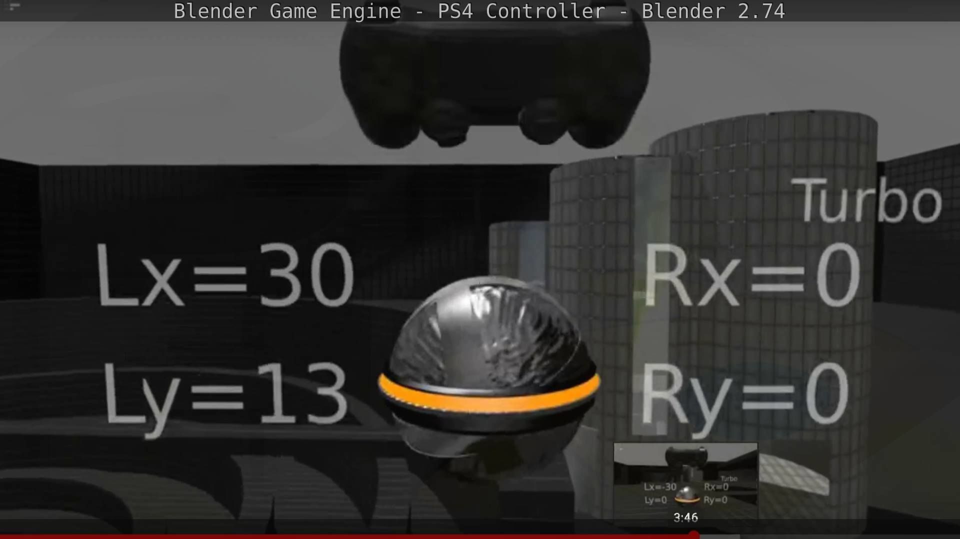 Blender Game Engine PS4 Controller Python Script Free low-poly 3D model_117