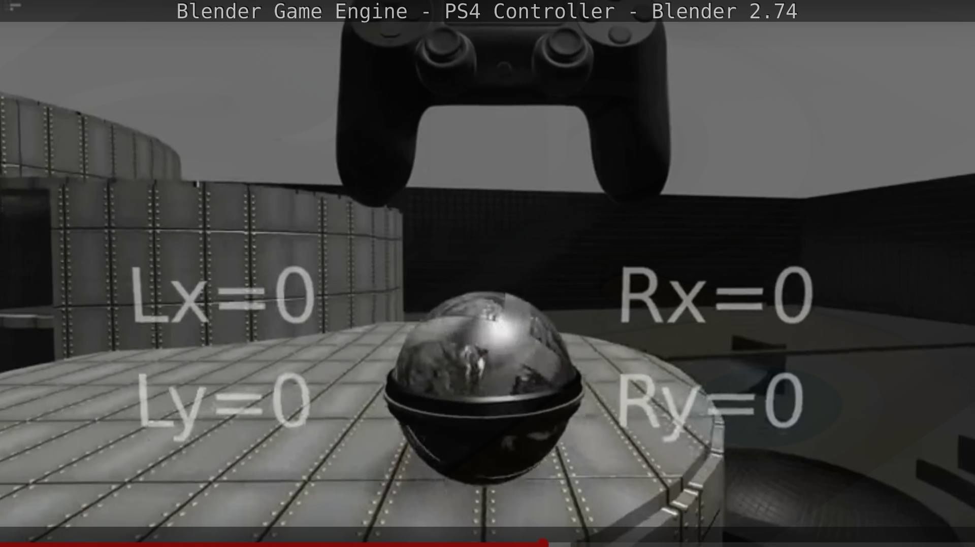 Blender Game Engine PS4 Controller Python Script Free low-poly 3D model_86