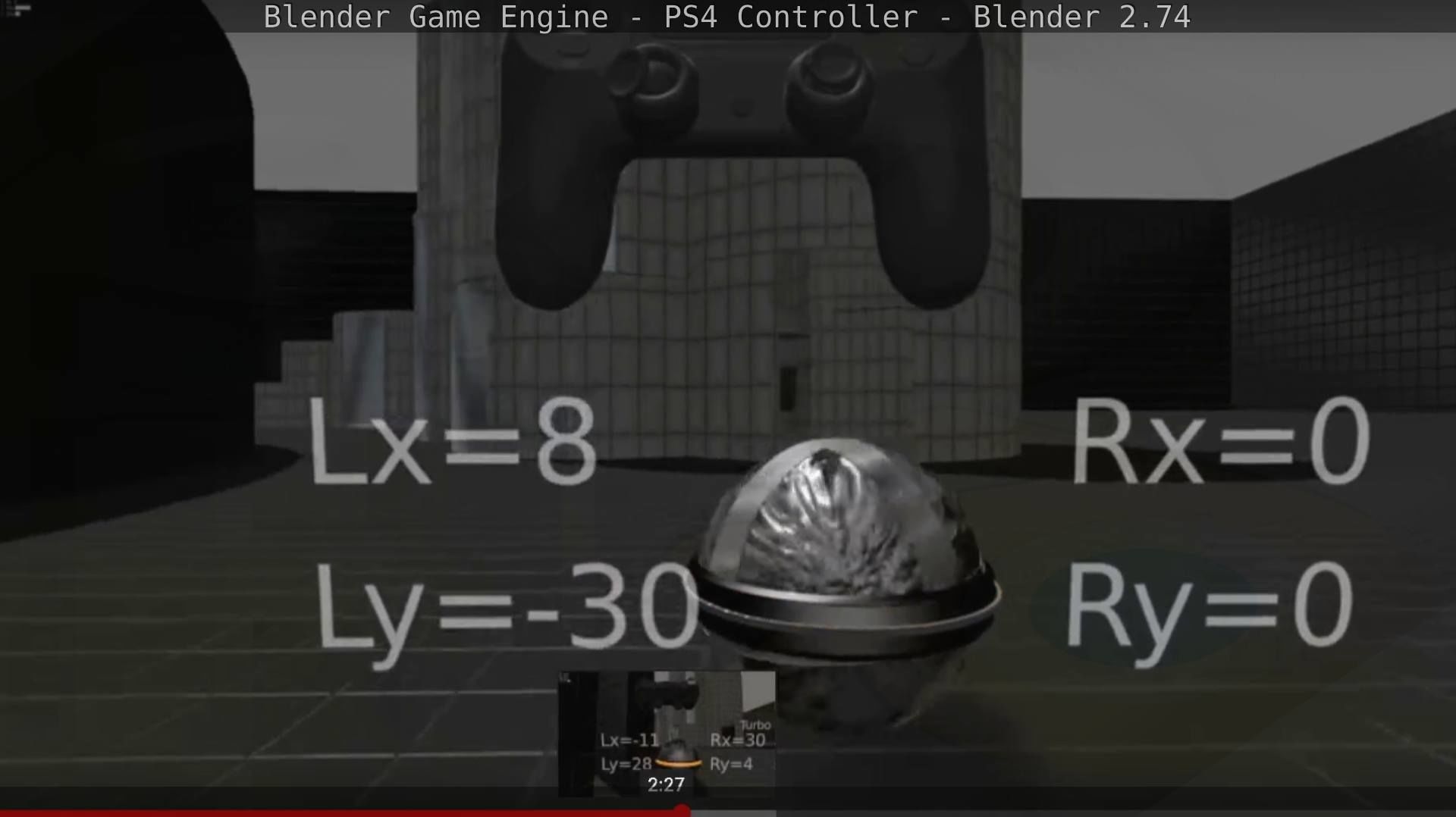 Blender Game Engine PS4 Controller Python Script Free low-poly 3D model_66