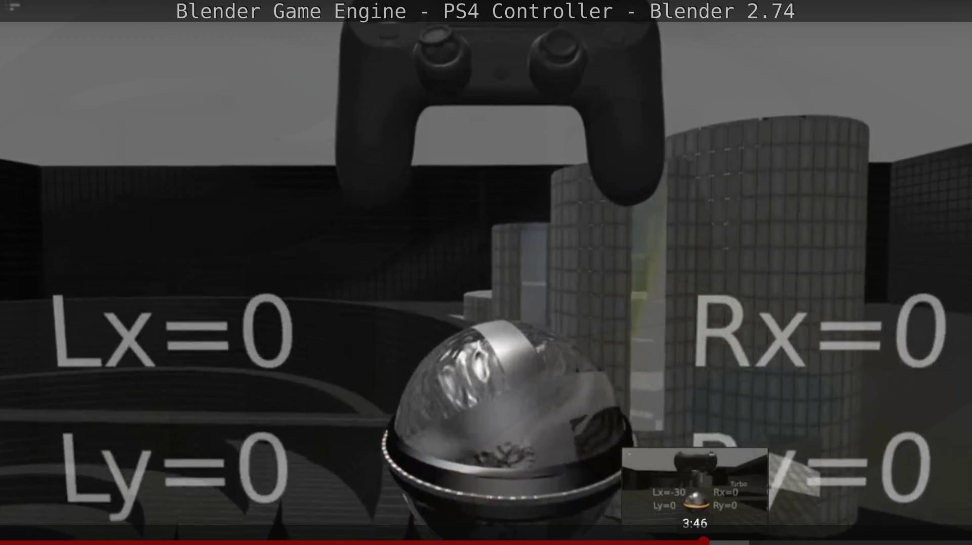 Blender Game Engine PS4 Controller Python Script Free low-poly 3D model_118