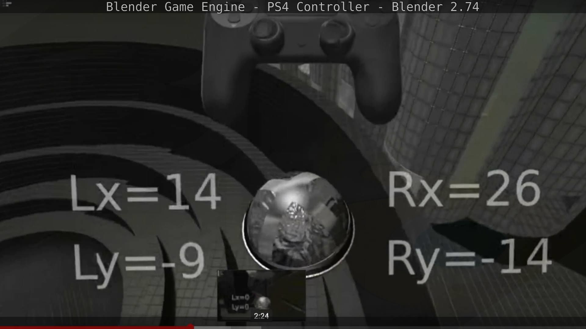 Blender Game Engine PS4 Controller Python Script Free low-poly 3D model_150