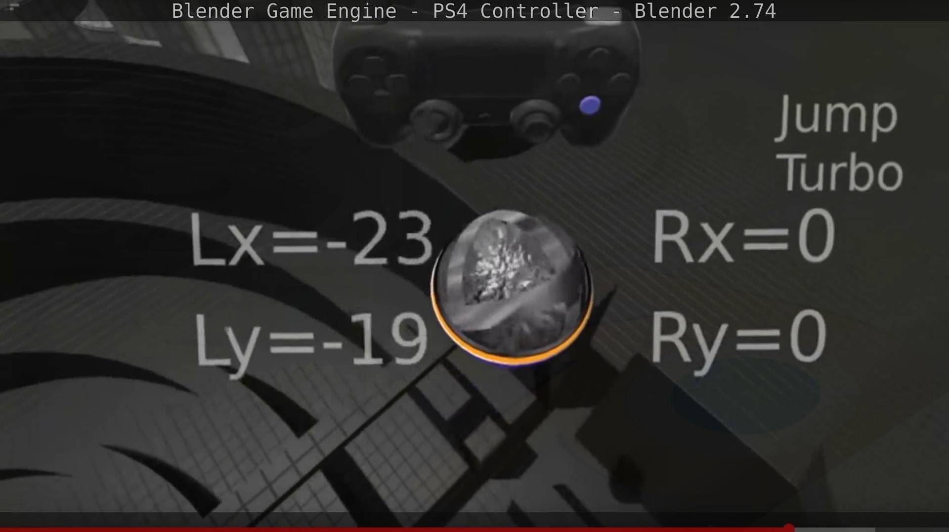 Blender Game Engine PS4 Controller Python Script Free low-poly 3D model_143