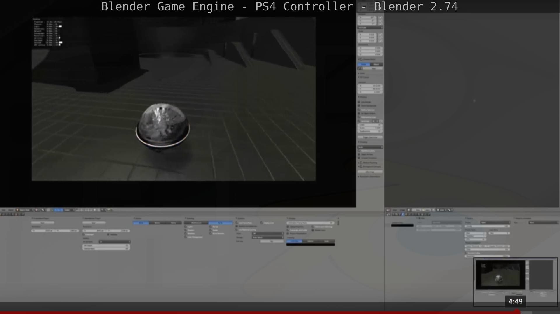 Blender Game Engine PS4 Controller Python Script Free low-poly 3D model_149