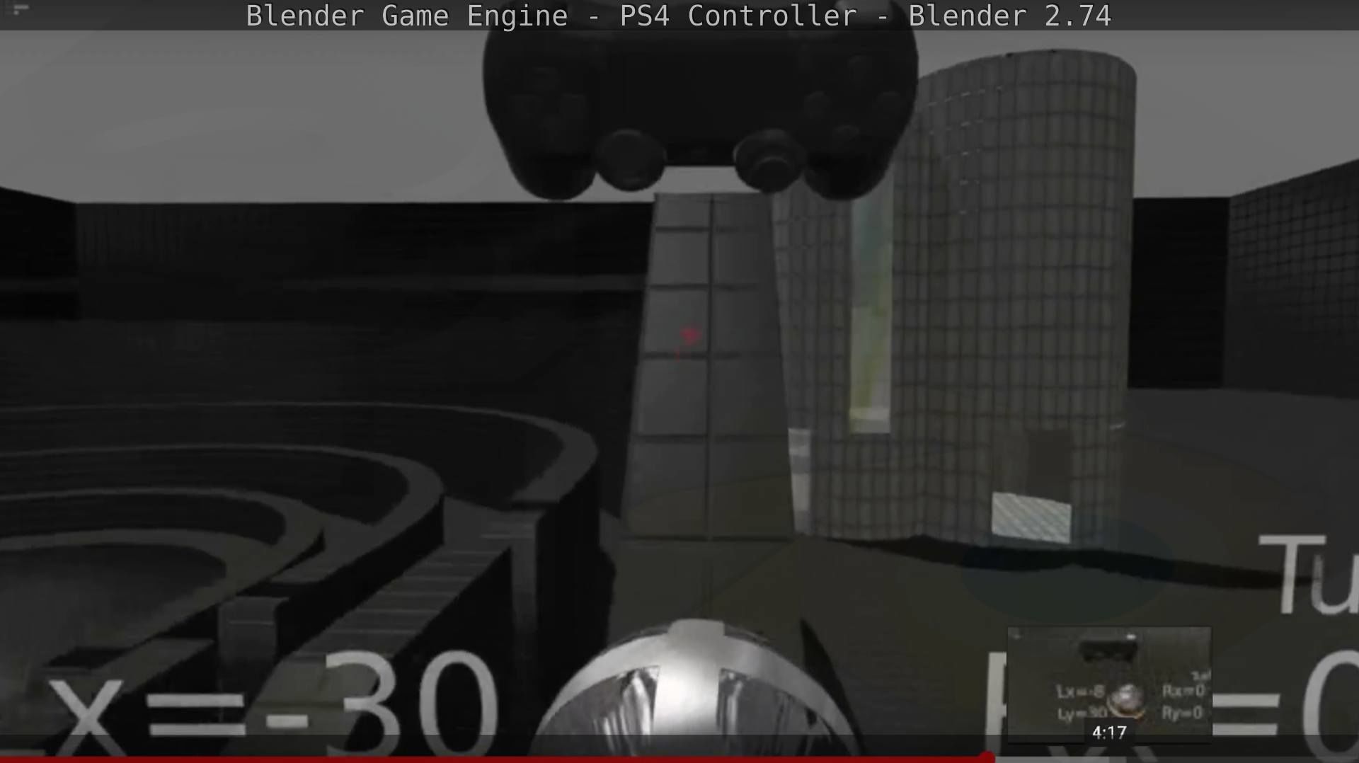 Blender Game Engine PS4 Controller Python Script Free low-poly 3D model_120