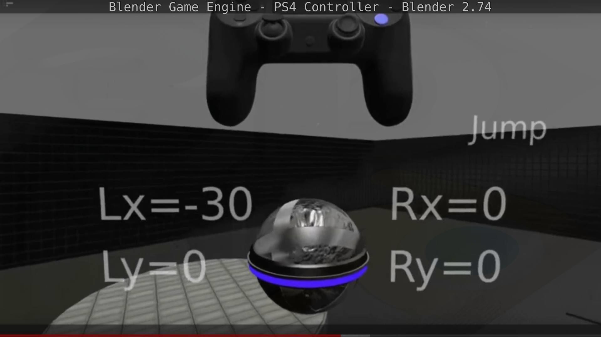 Blender Game Engine PS4 Controller Python Script Free low-poly 3D model_103