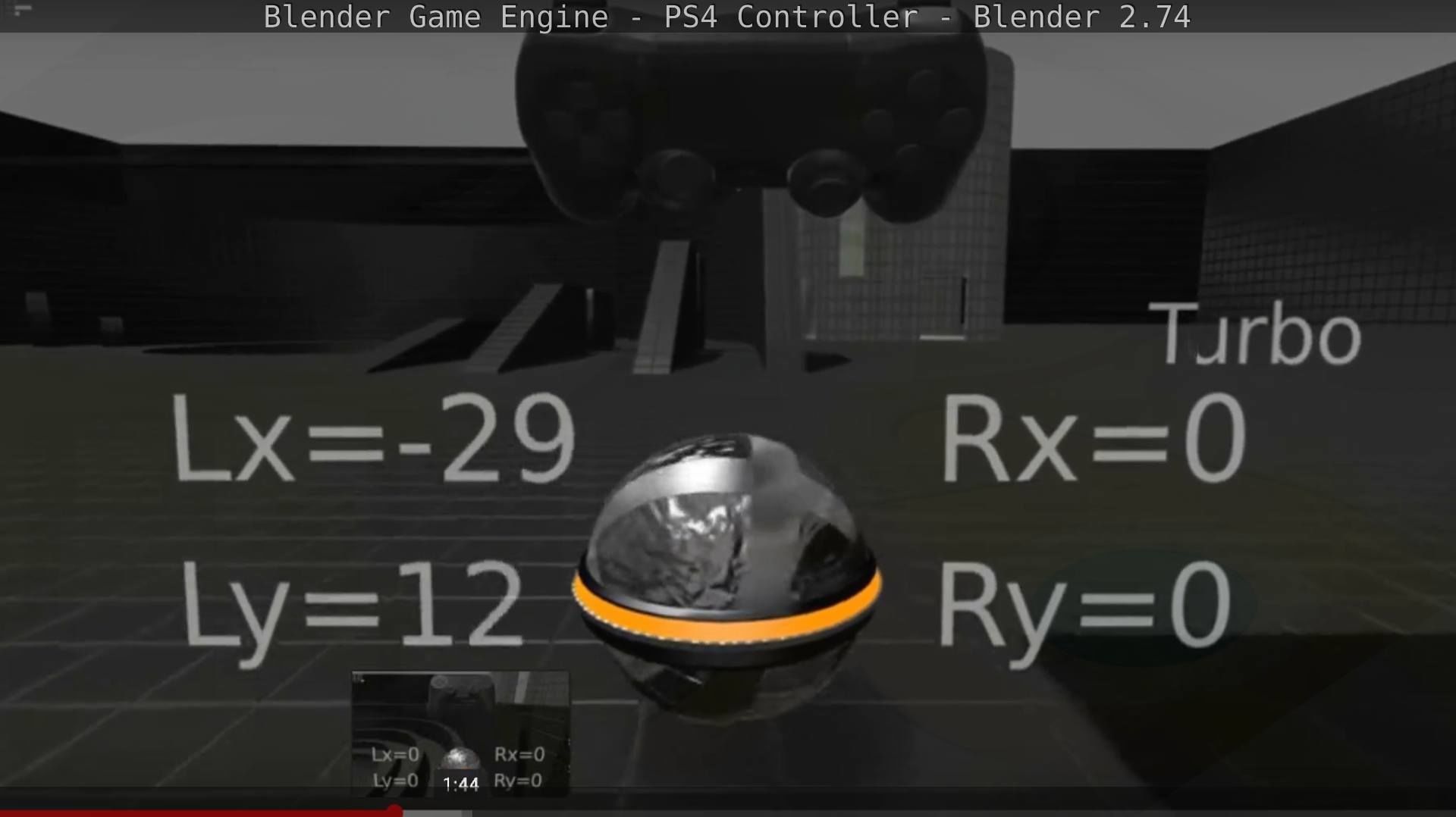 Blender Game Engine PS4 Controller Python Script Free low-poly 3D model_121