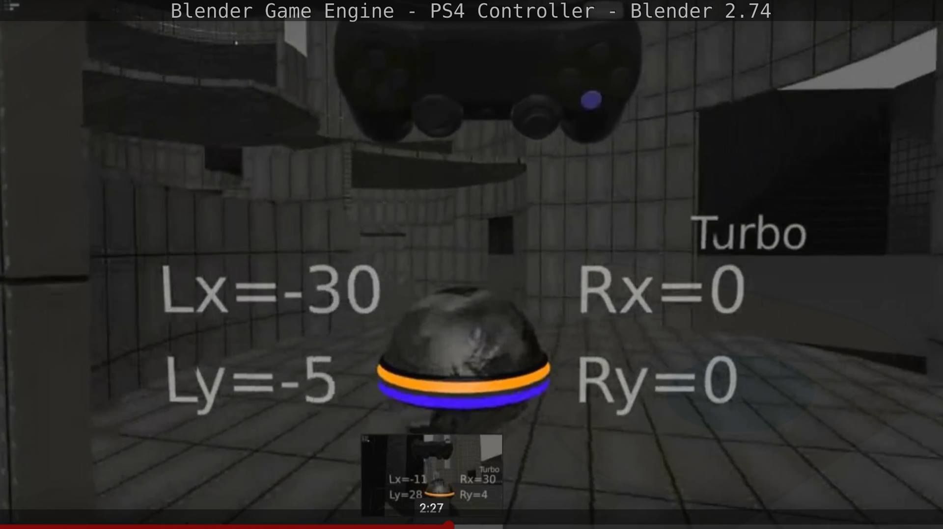 Blender Game Engine PS4 Controller Python Script Free low-poly 3D model_77