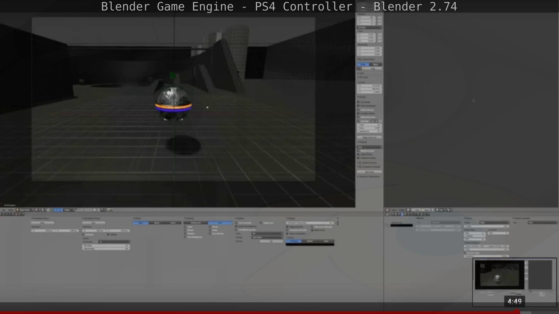 Blender Game Engine PS4 Controller Python Script Free low-poly 3D model_152
